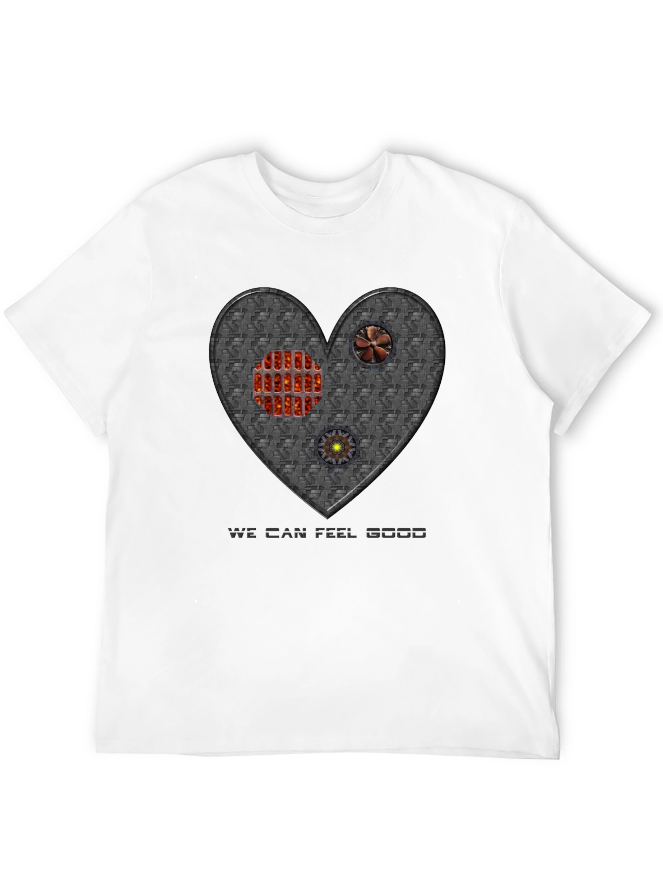 Black Steampunk Heart T-Shirt - Feel Good view 12