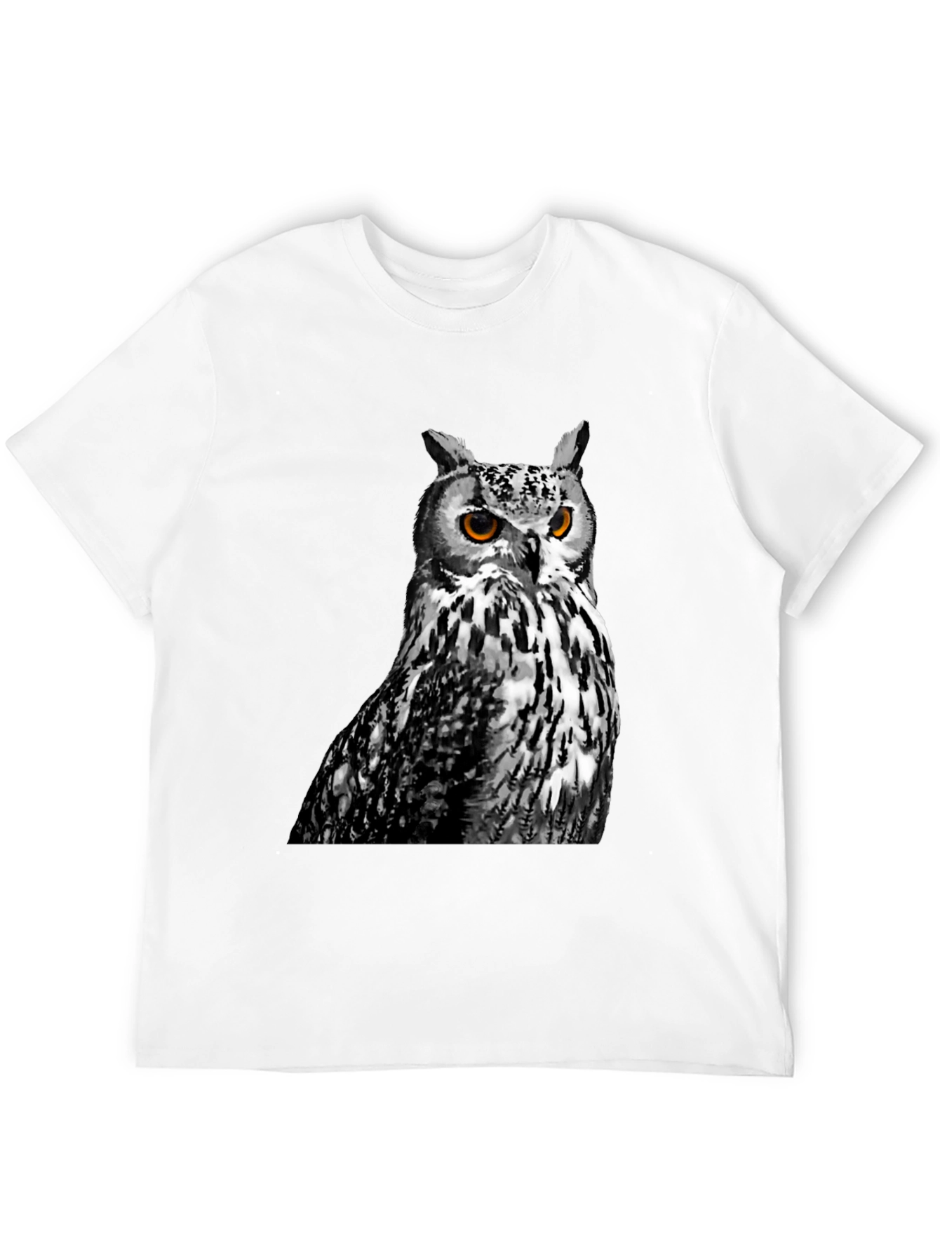Black Owl Graphic Print Crew Neck T-Shirt view 12