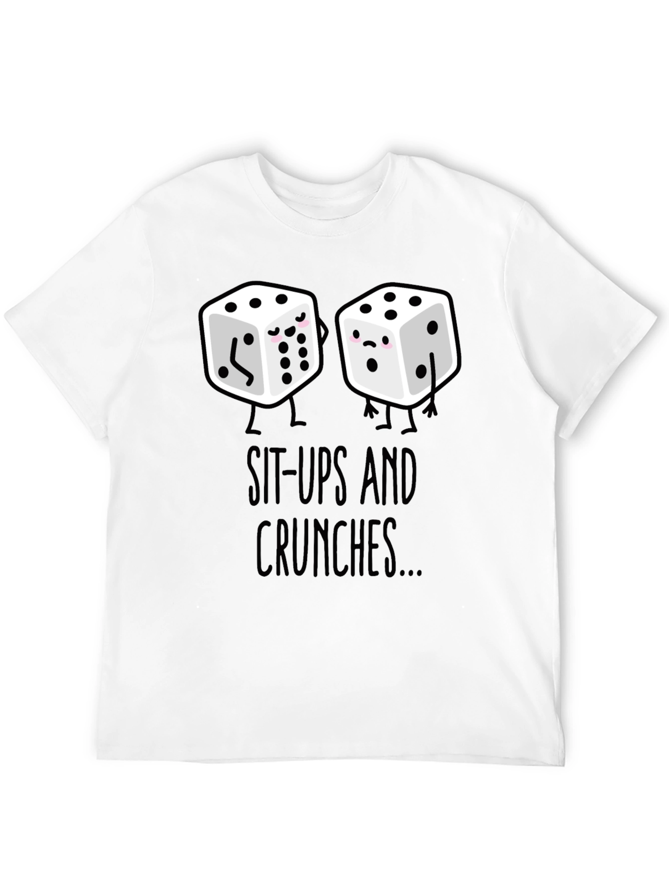 Sit-Ups & Crunches Dice Graphic Tee - Black - 12