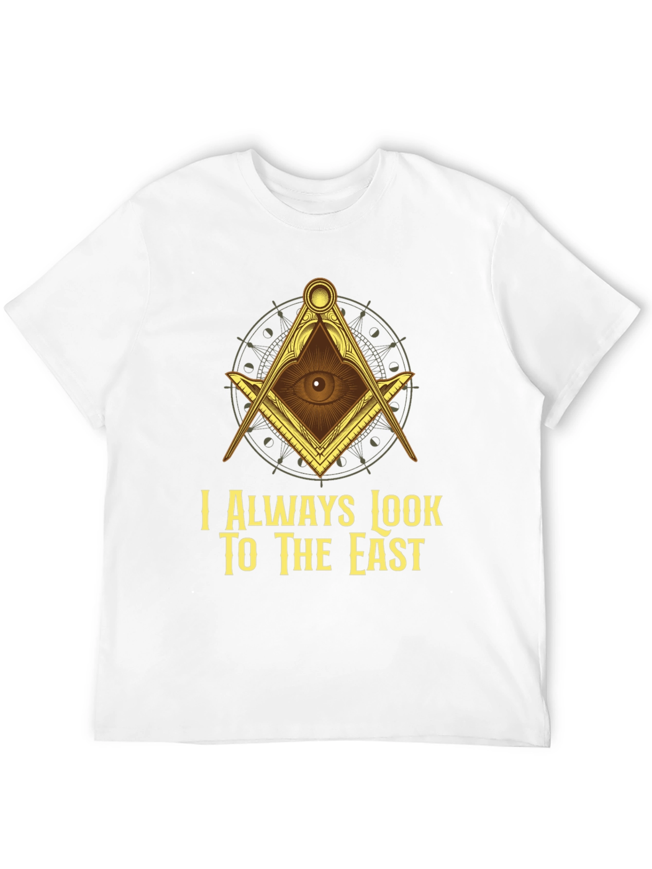 Black Masonic Eye T-Shirt - I Always Look To The East view 12