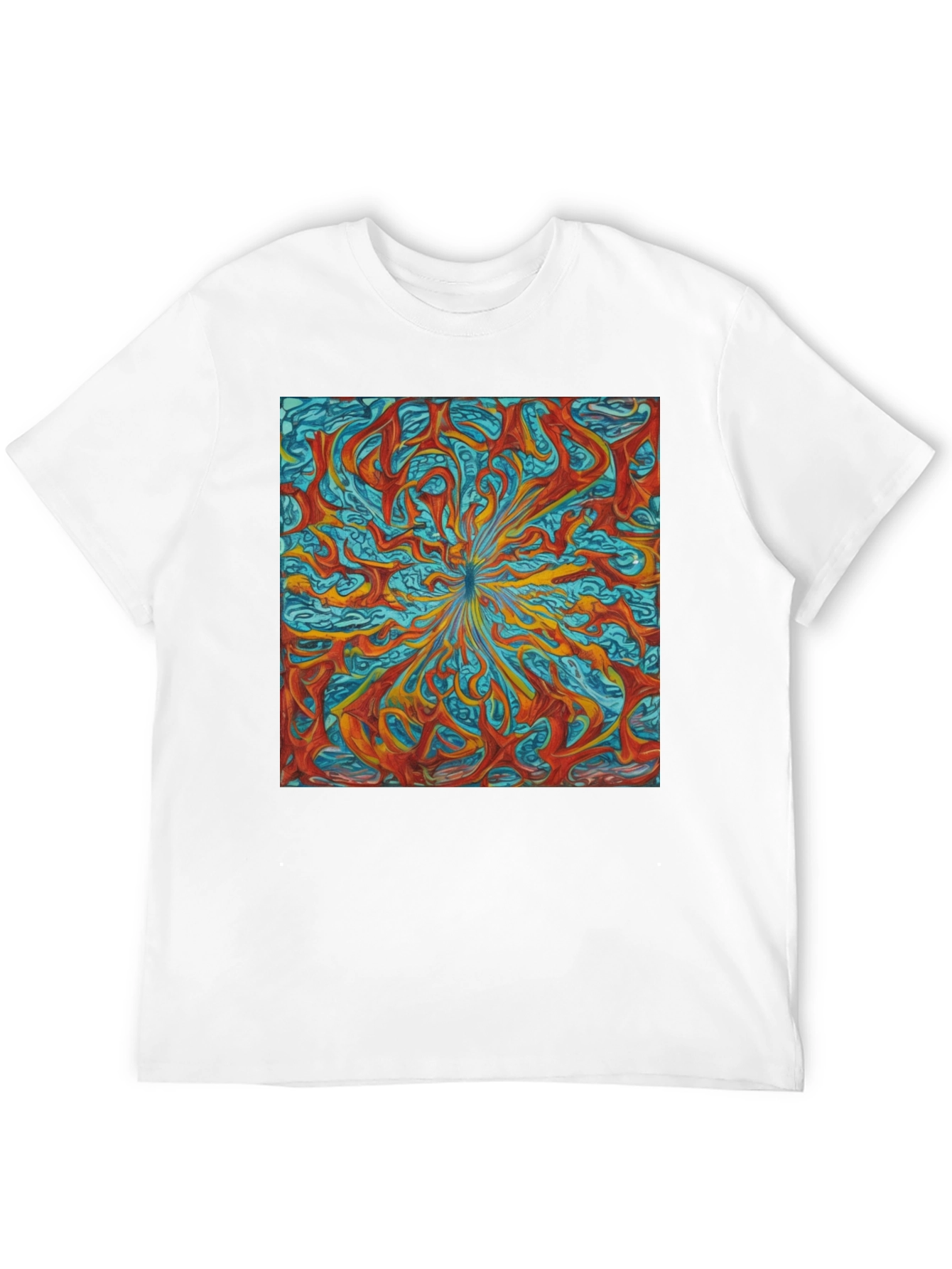 Black Abstract Art Graphic Tee - Stylish Men's T-Shirt view 12