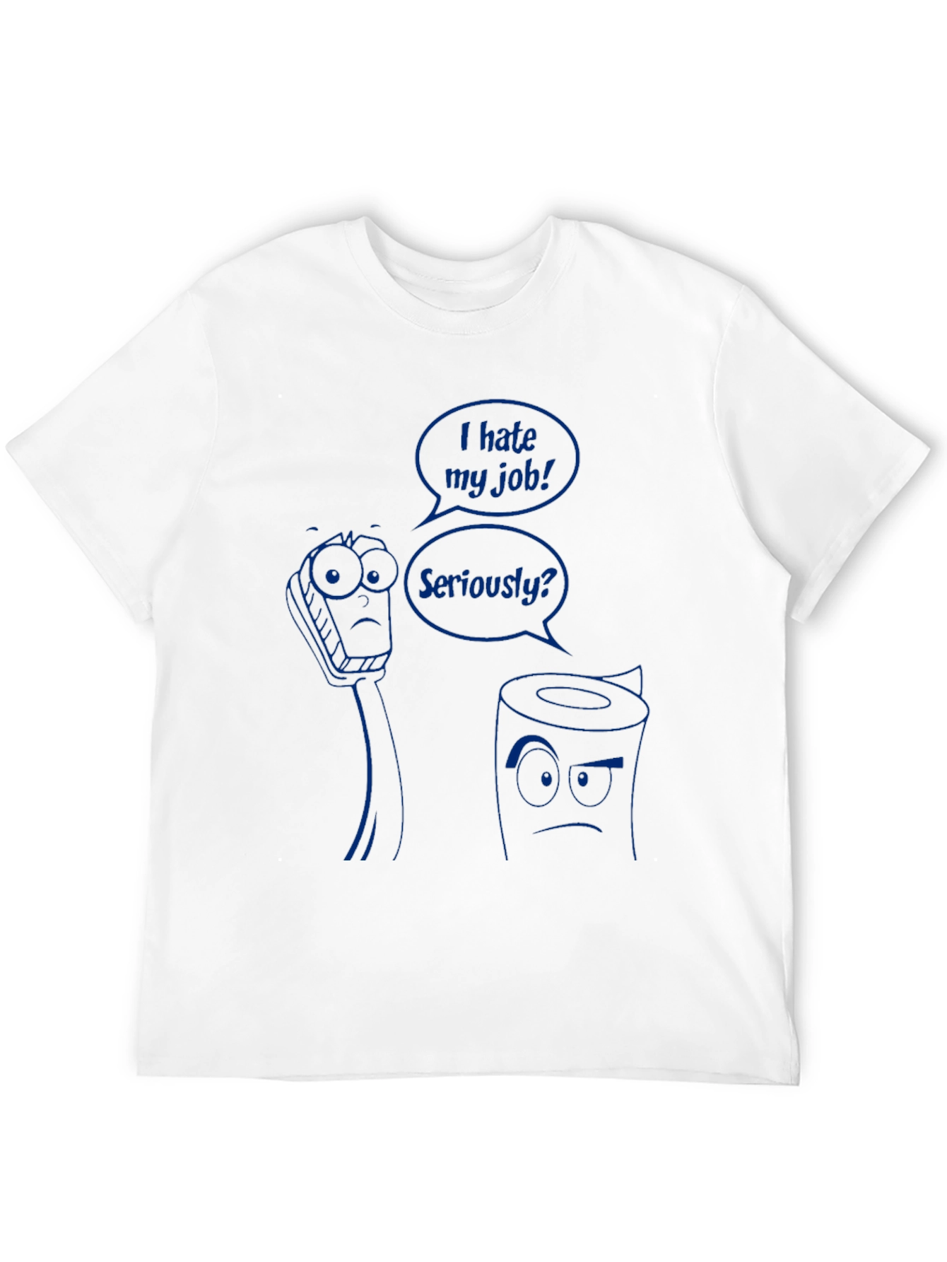 Black Funny "I Hate My Job" Graphic T-Shirt view 12