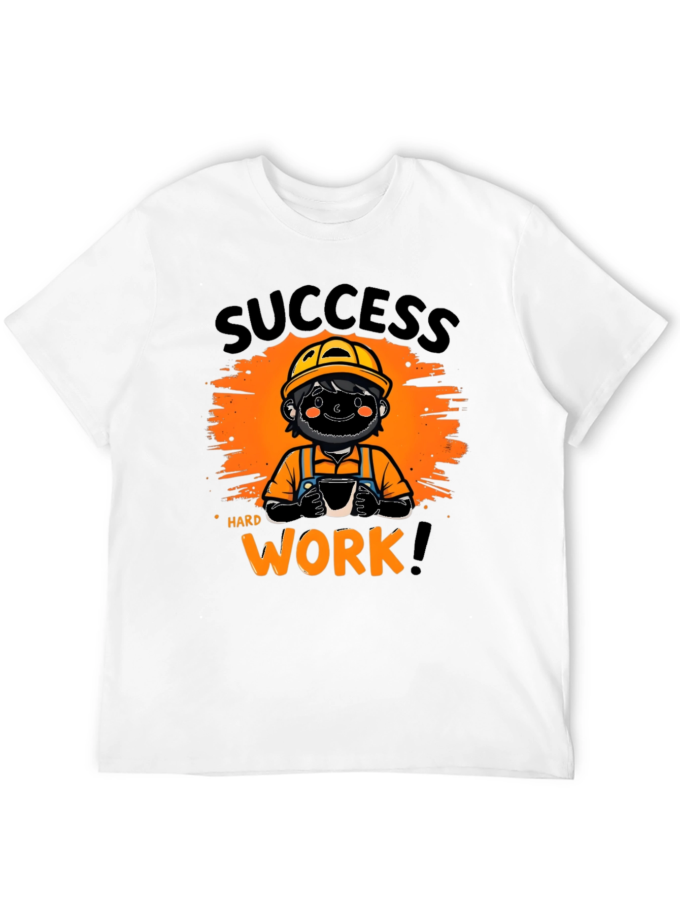 Black Success Hard Work Graphic T-Shirt view 12