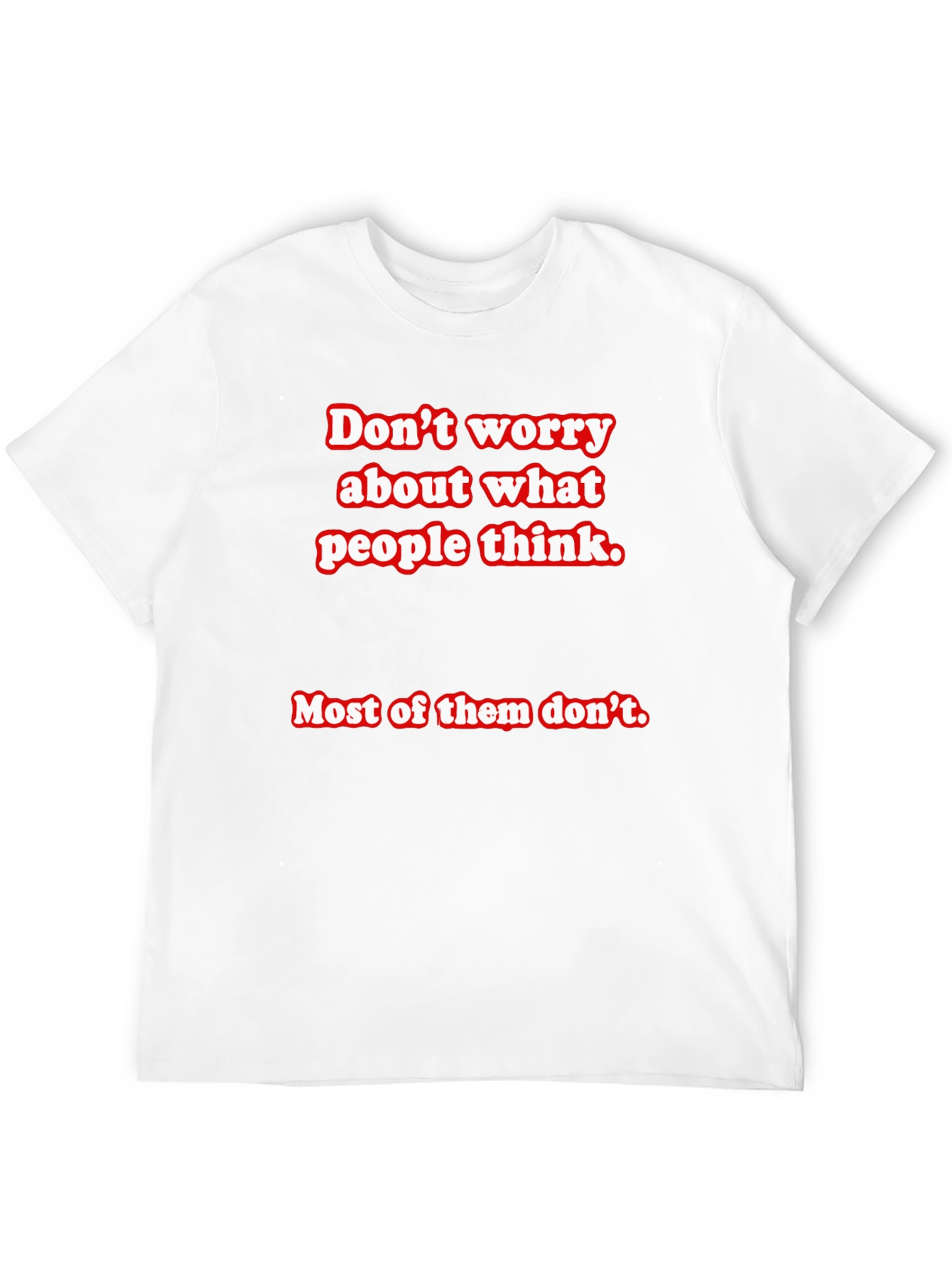 Black Don't Worry Slogan Graphic Tee - Comfort Fit view 12