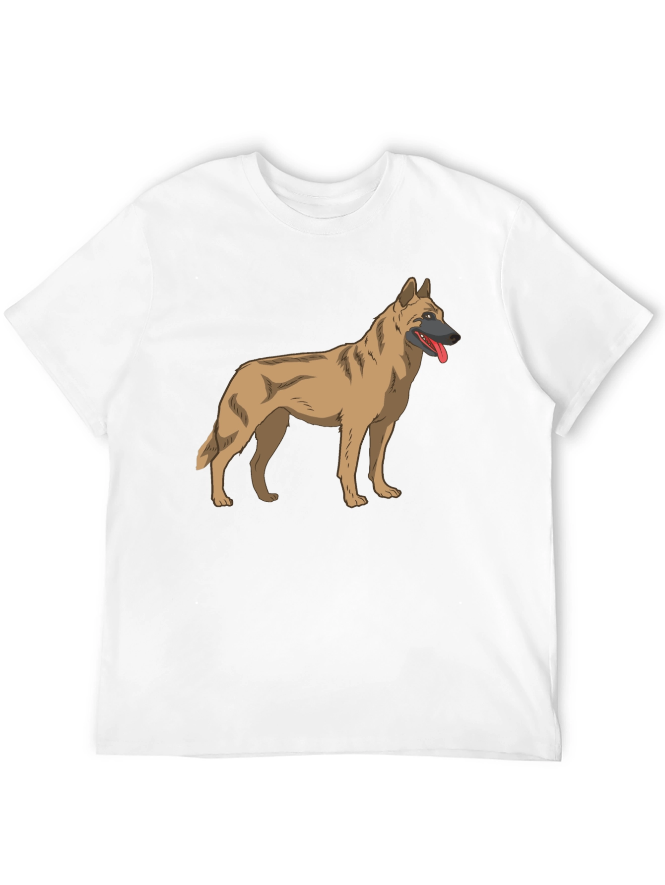 Malinois Dog Graphic Tee - Black Cotton T-Shirt - 12