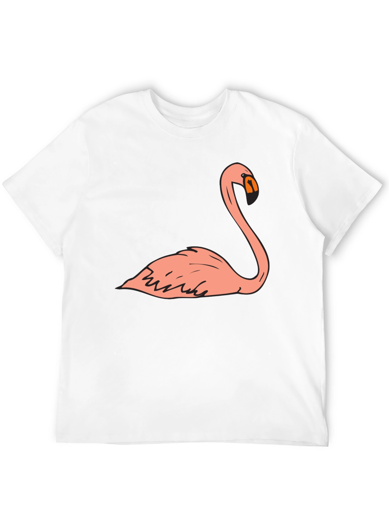 Black Flamingo Graphic Tee - Casual Black T-Shirt view 12