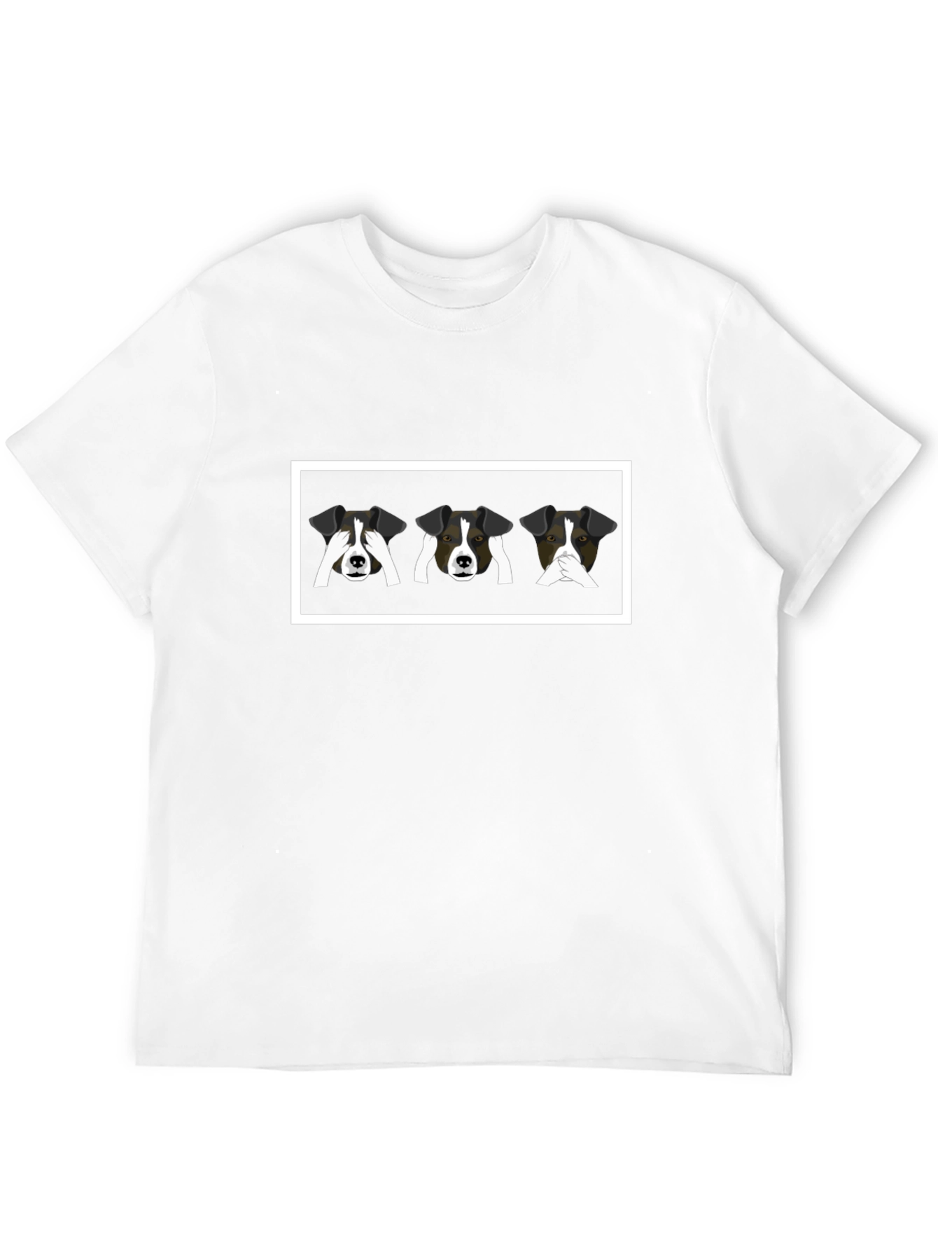 Black Funny Dogs Graphic Black T-Shirt view 12