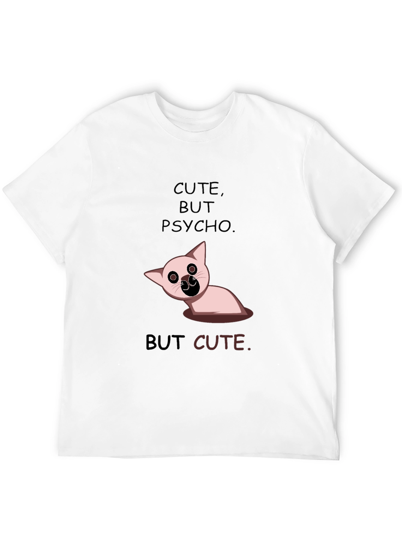 Black Cute But Psycho Funny Graphic Tee view 12