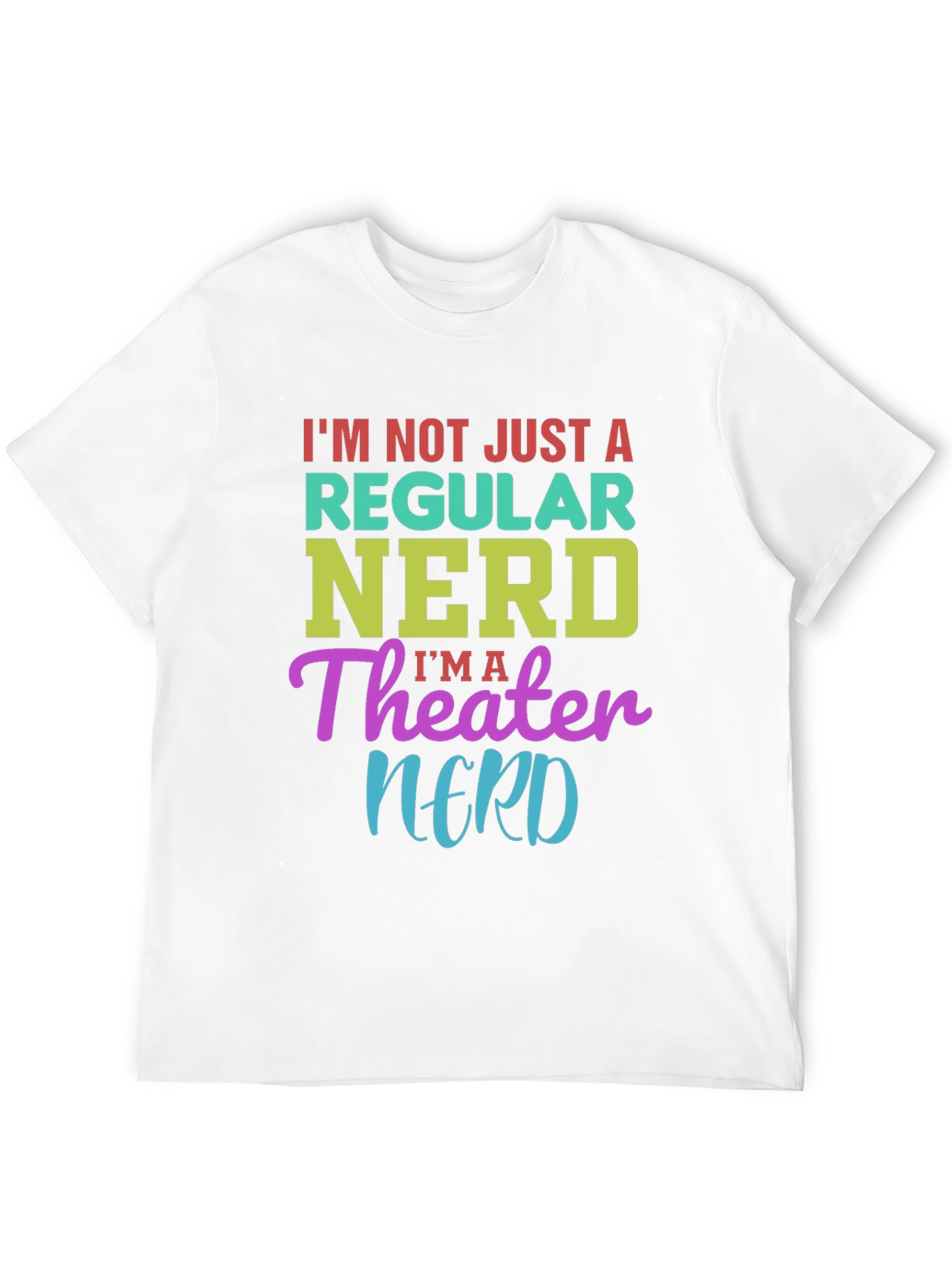 Black Theater Nerd Graphic T-Shirt - Black Cotton Tee view 12