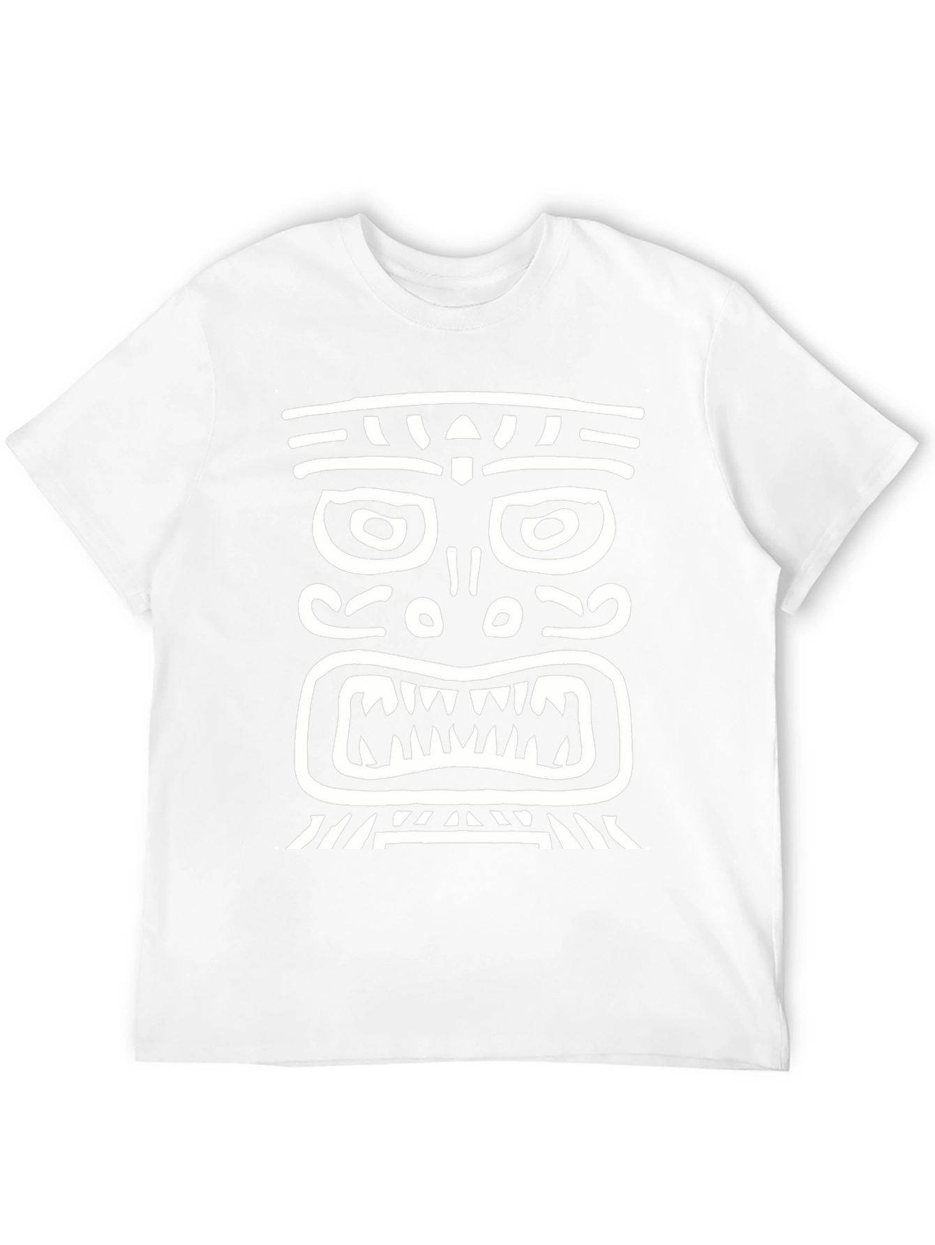 Black Tribal Mask Graphic Tee - Men's Black T-Shirt view 12