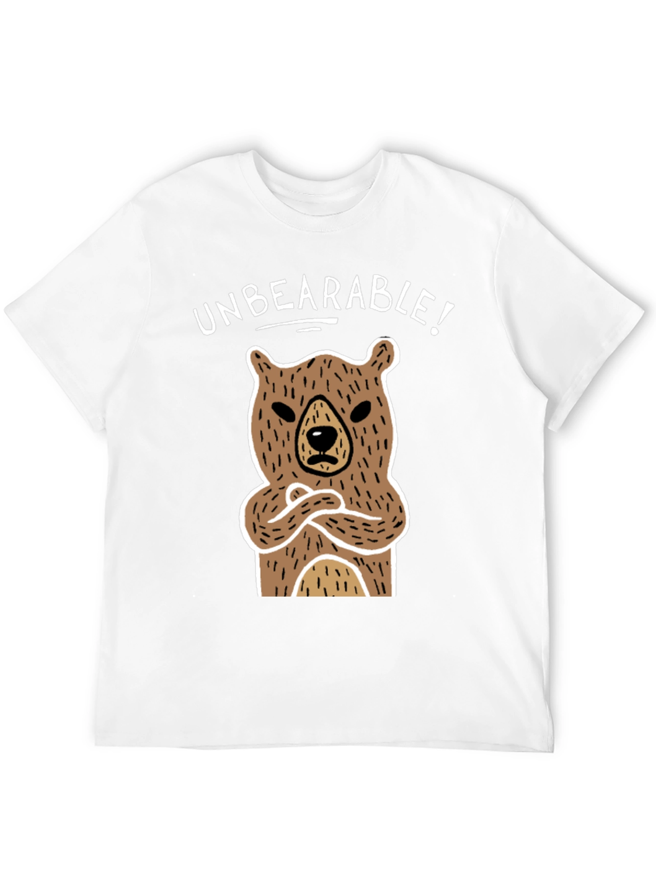 Black Unbearable Bear Graphic T-Shirt view 12