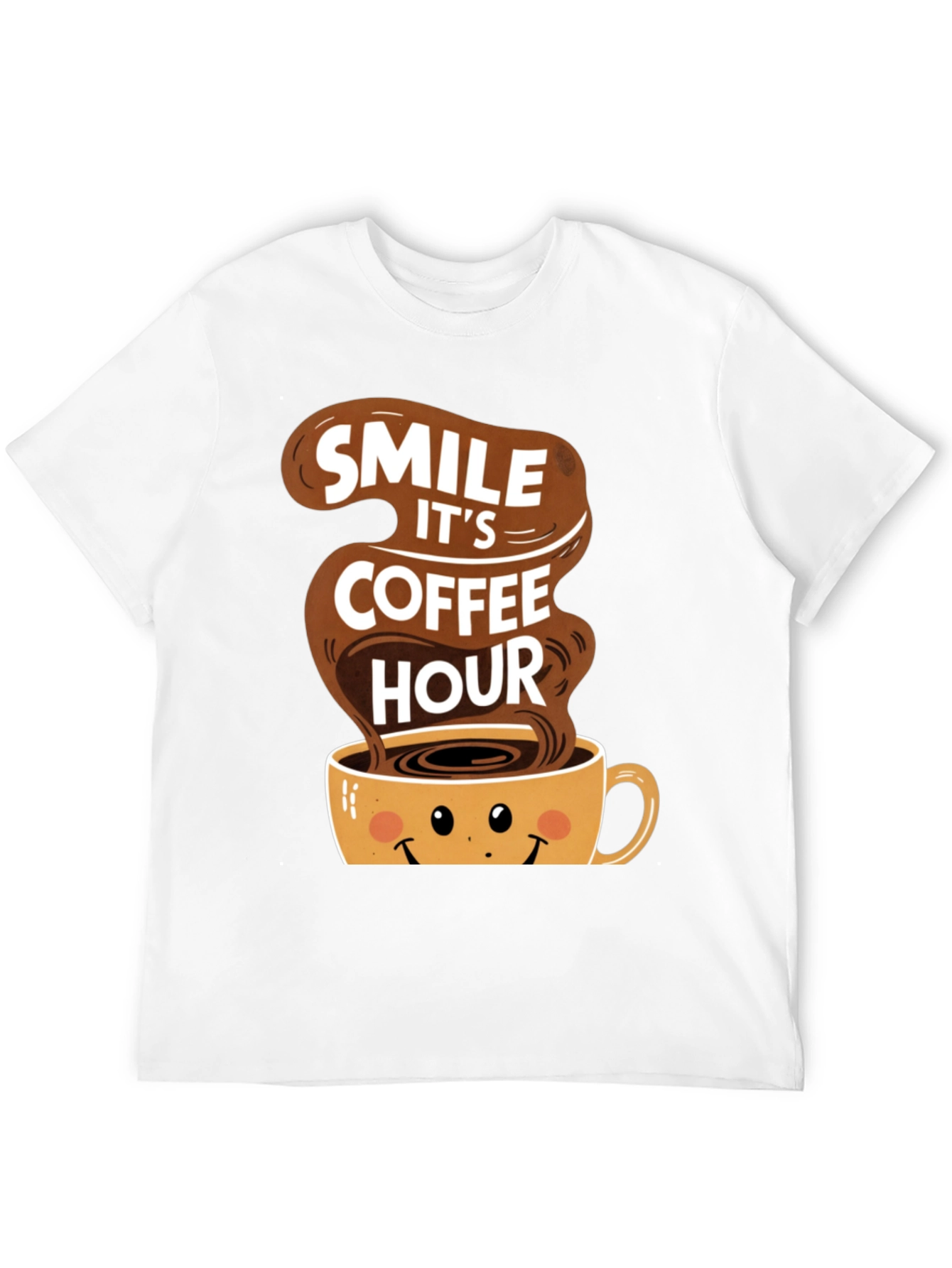 Black Smile It's Coffee Hour Black T-Shirt view 12