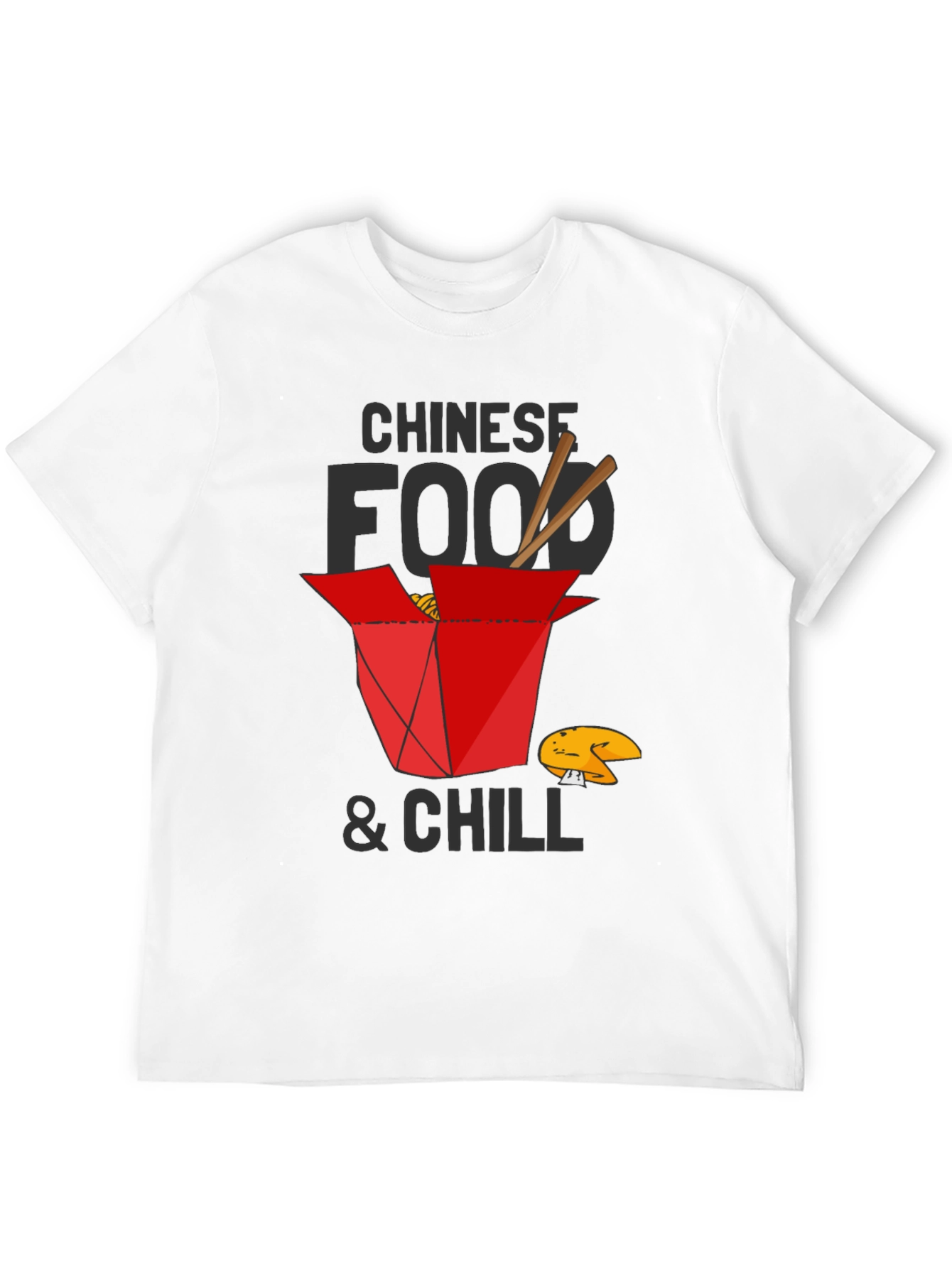 Black Chinese Food and Chill Graphic T-Shirt view 12