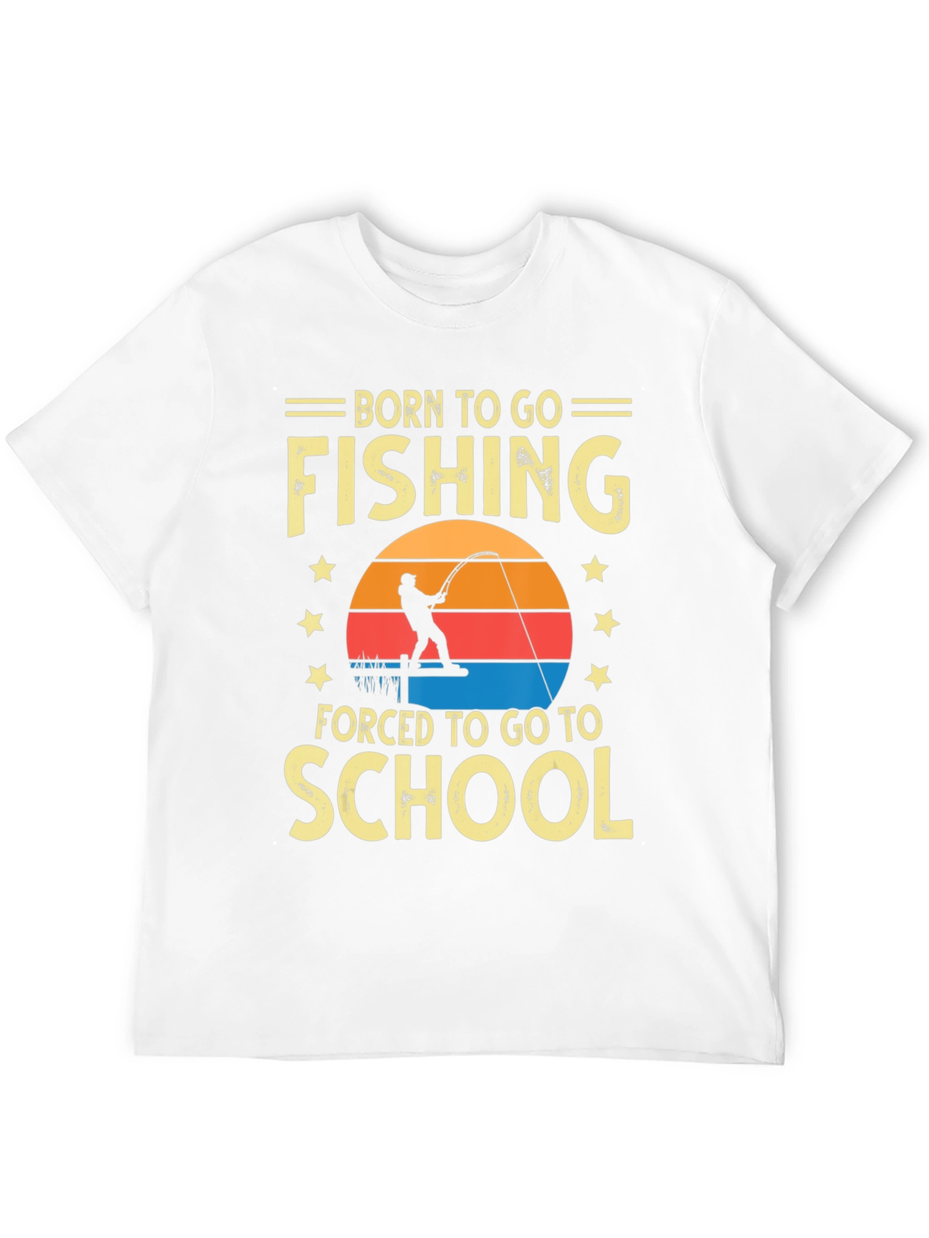 Black Born To Go Fishing T-Shirt view 12