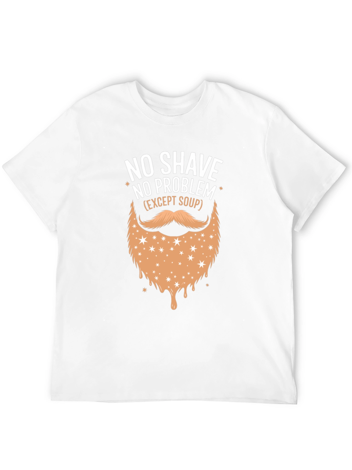 Black No Shave No Problem Funny Beard T-Shirt view 12