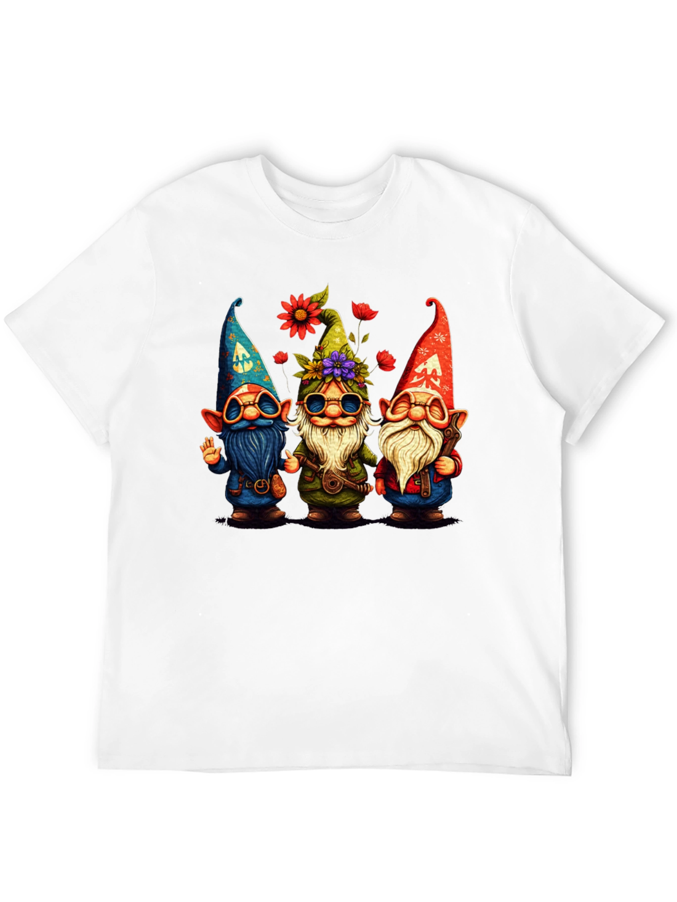 Black Hippie Gnome Graphic Tee view 12