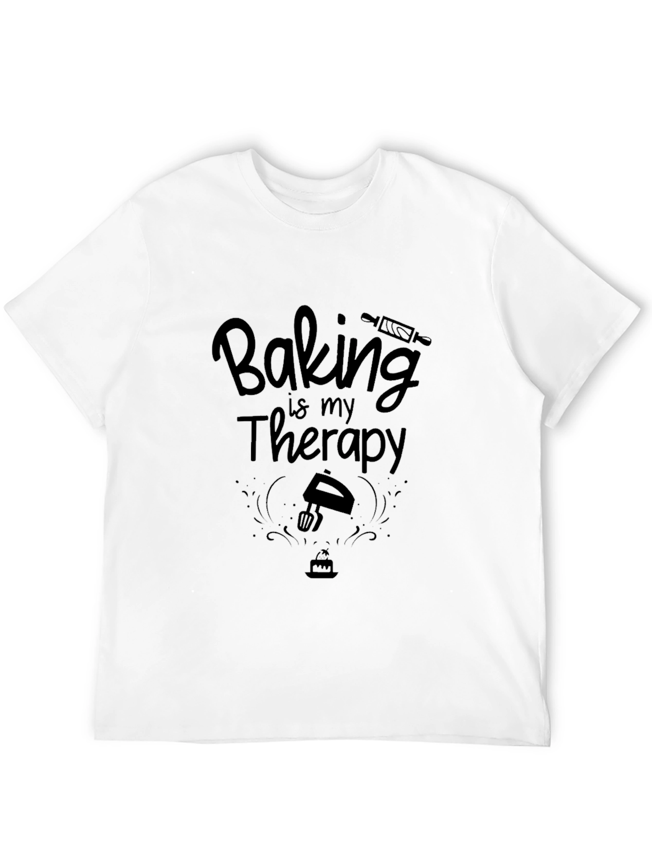 Black Baking is My Therapy Graphic Tee - Unisex view 12