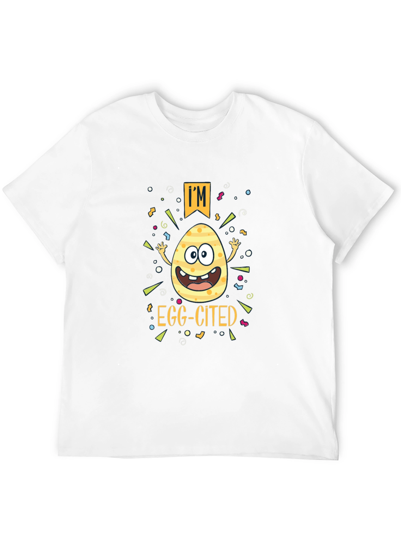 Camiseta Negra "Egg-cited" Pascua