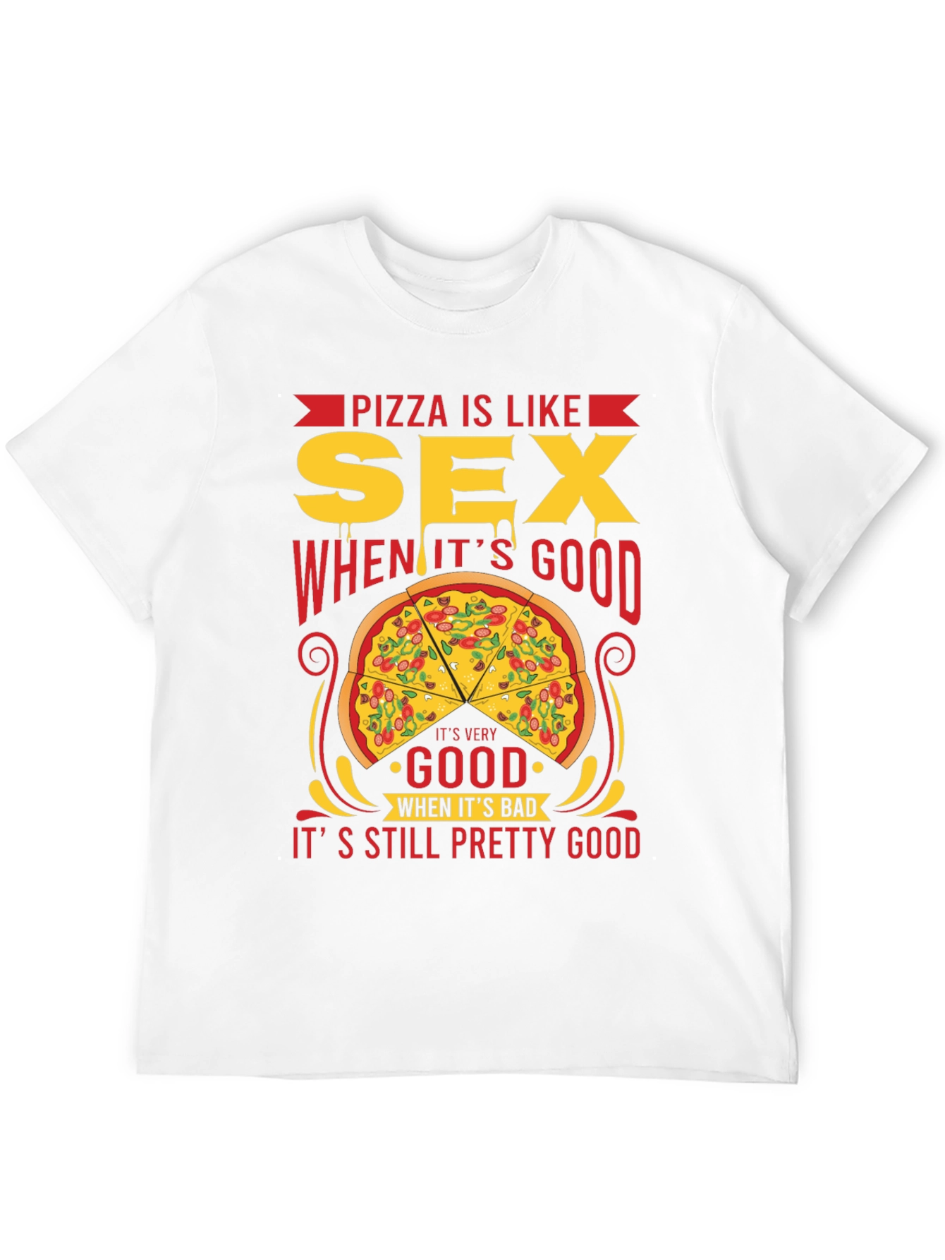 Black Pizza is Like Sex T-Shirt - Funny Graphic Tee view 12