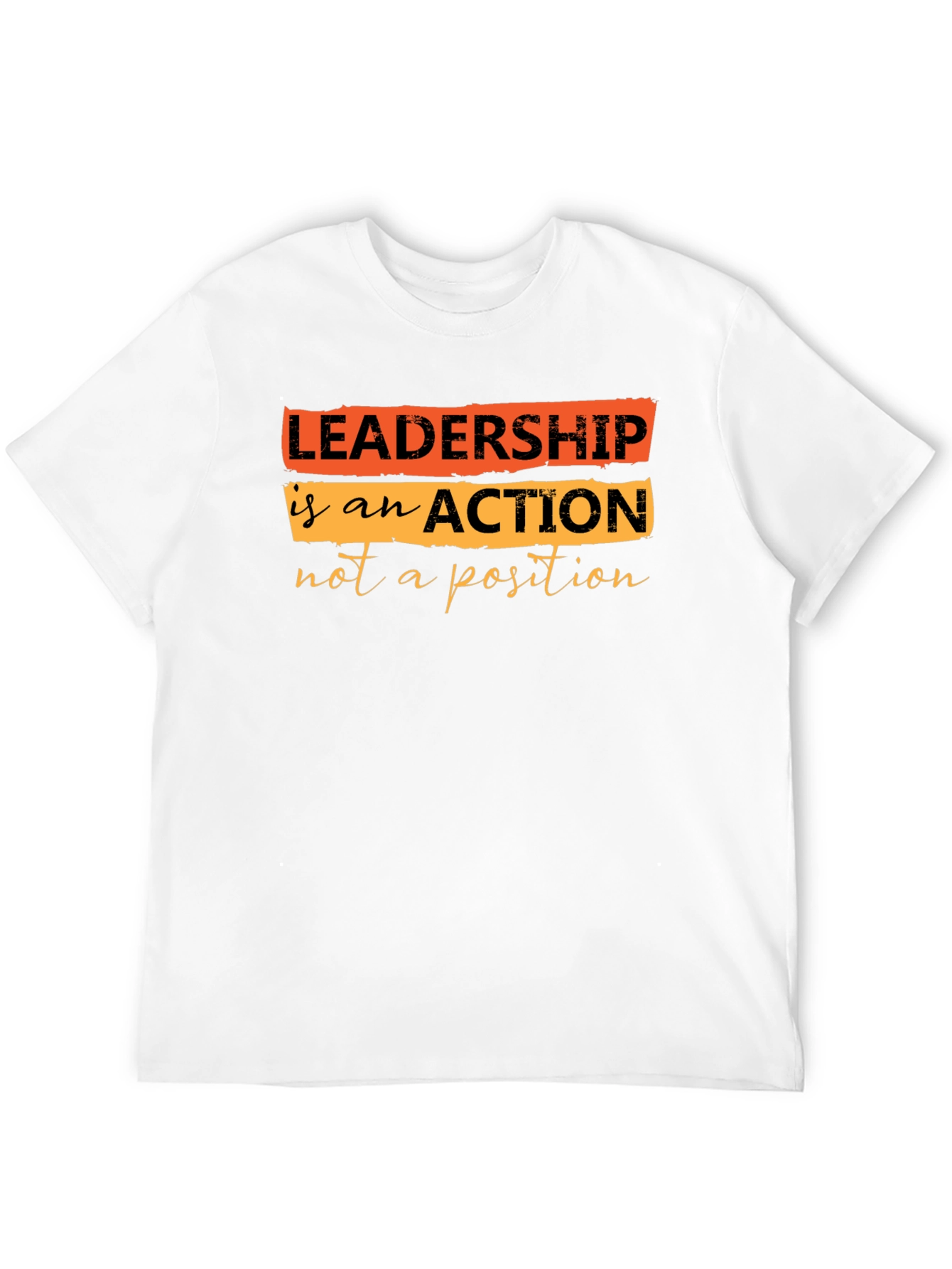 Black Leadership Quote T-Shirt - Black view 12