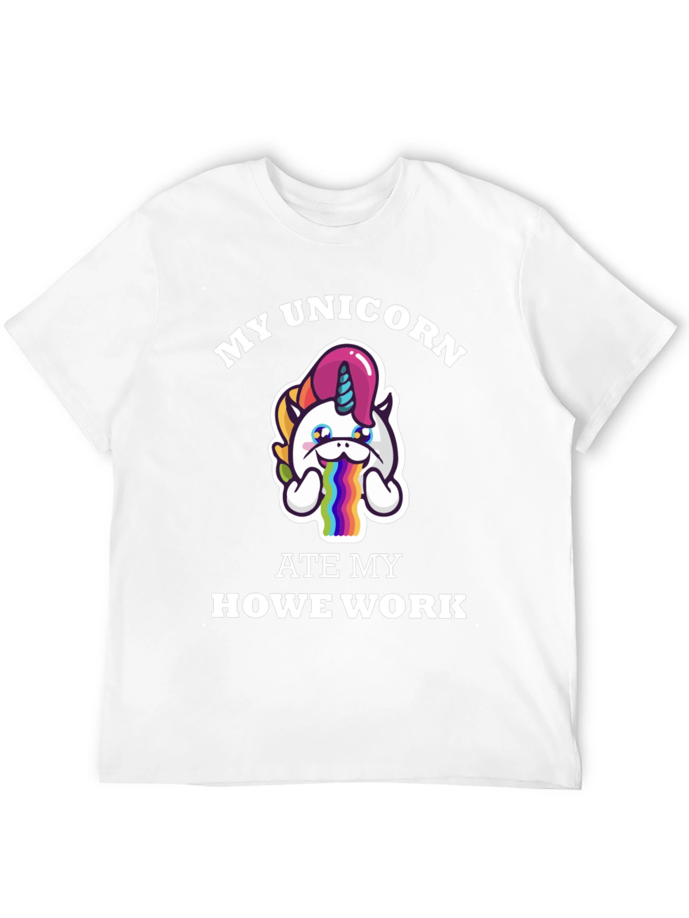 Black My Unicorn Ate My Homework T-Shirt view 12
