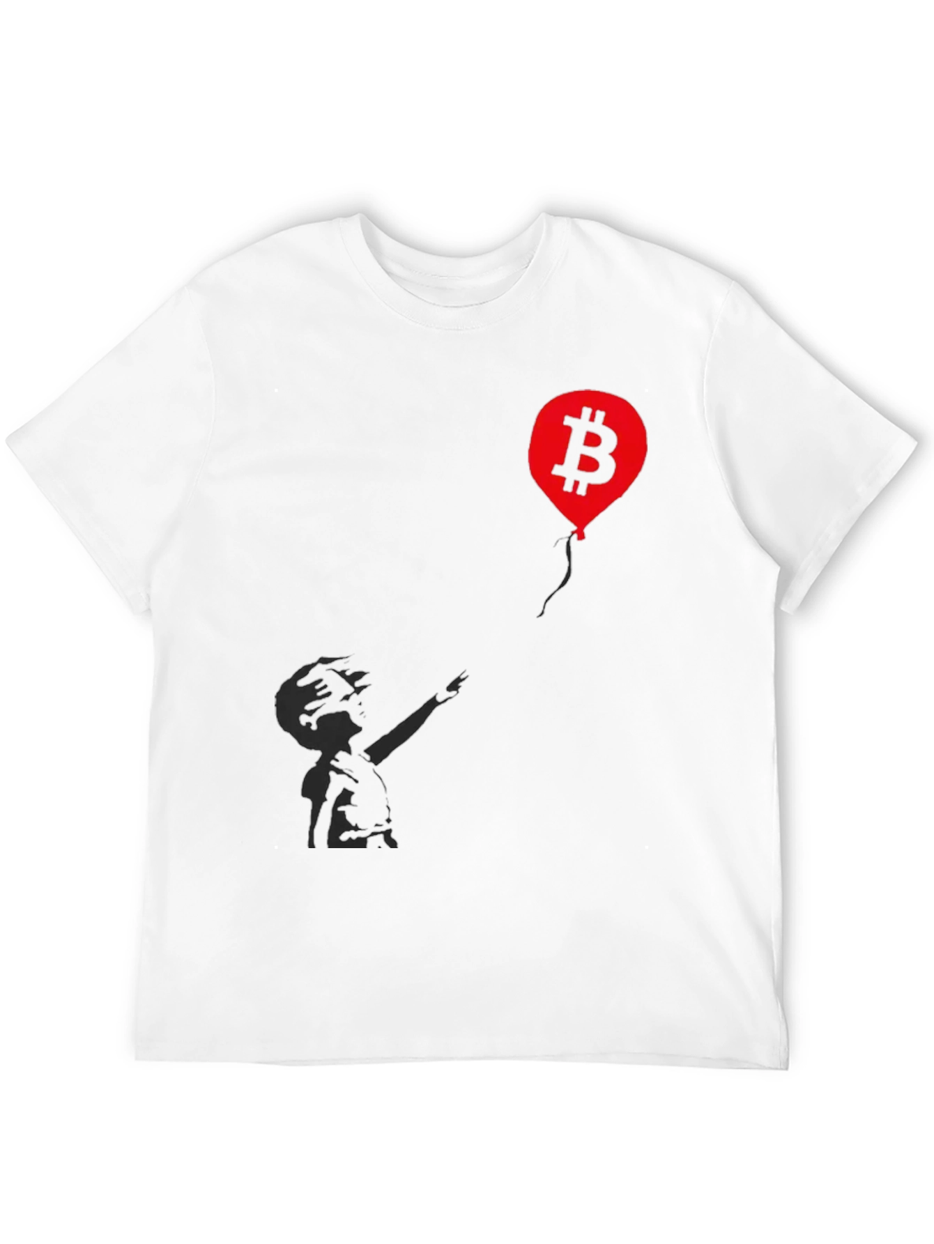 Black Bitcoin Balloon Graphic Tee - Crypto T-Shirt view 12