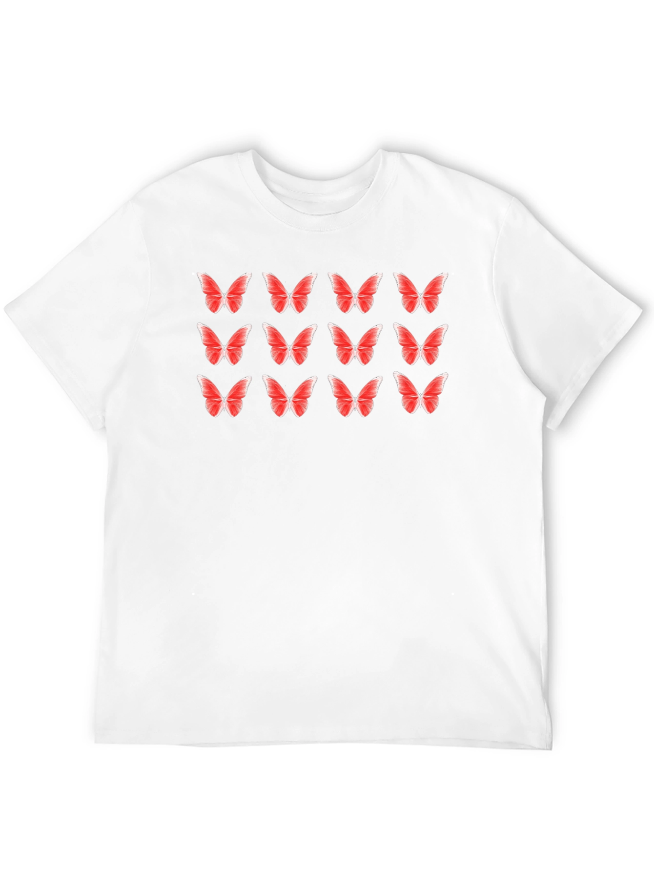 Black Butterfly Print Black T-Shirt view 12