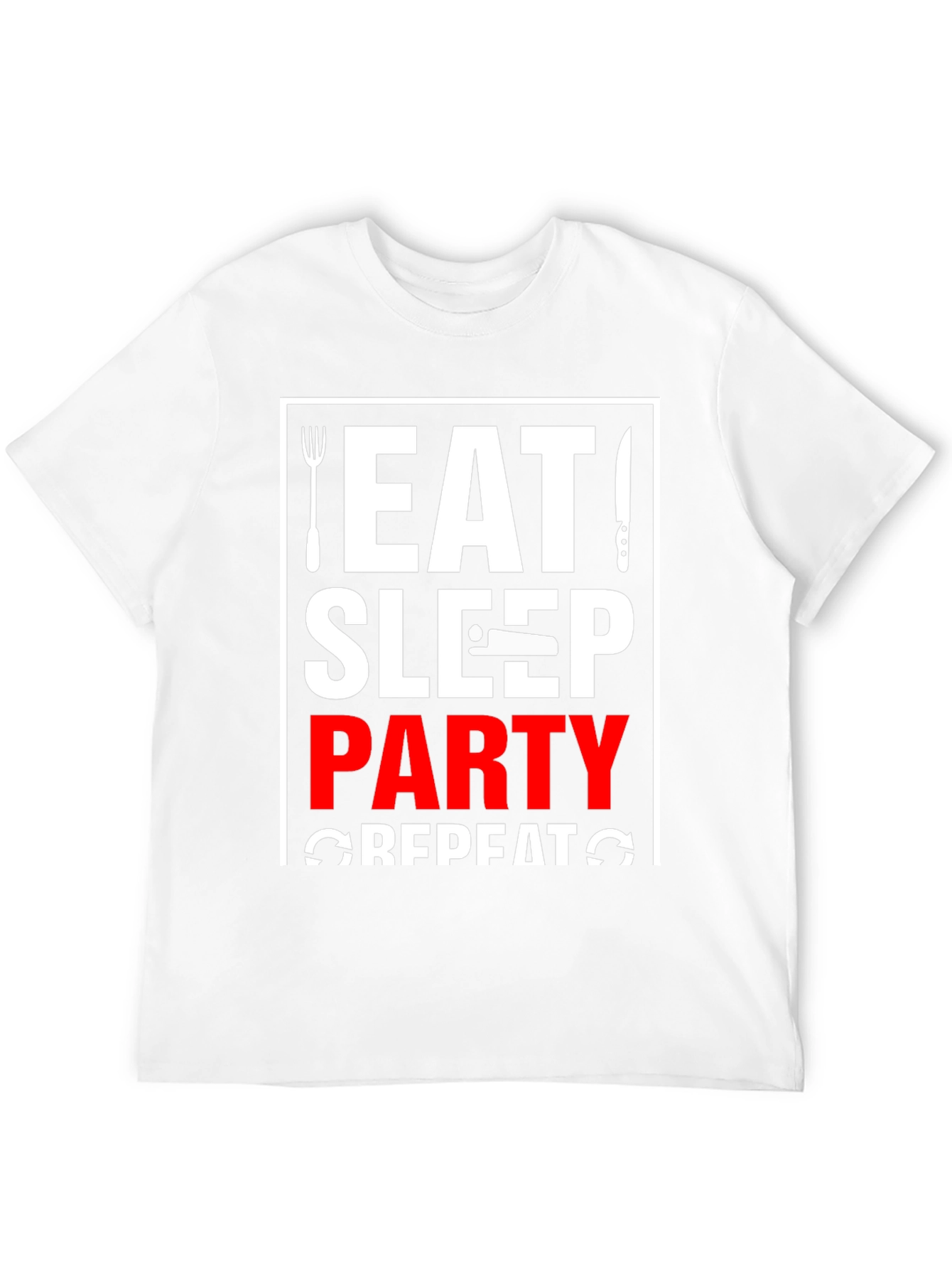 Eat Sleep Party Repeat T-Shirt - Black - 12