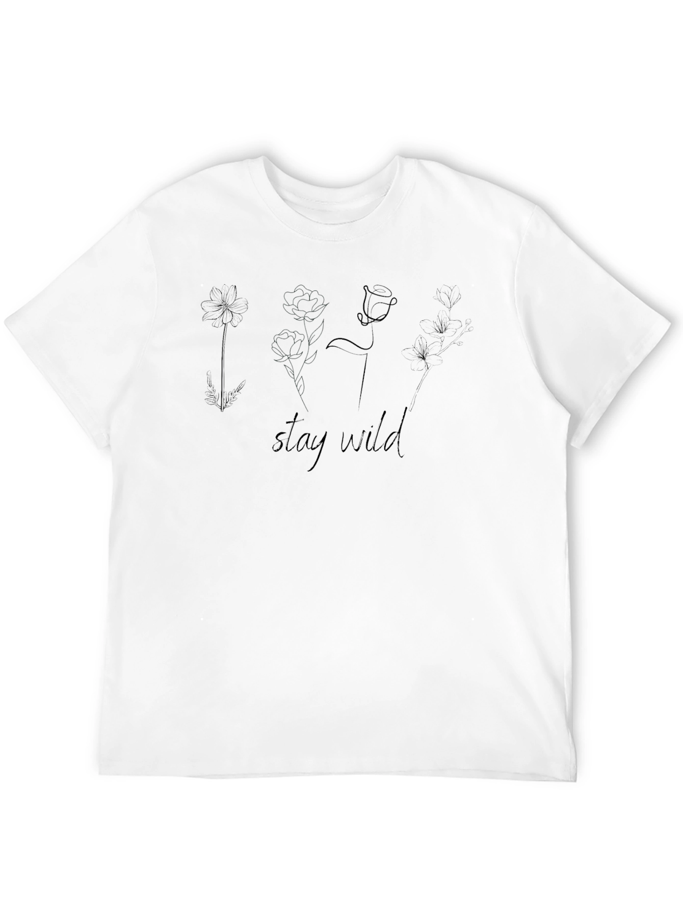 Black Stay Wild Graphic T-Shirt view 12