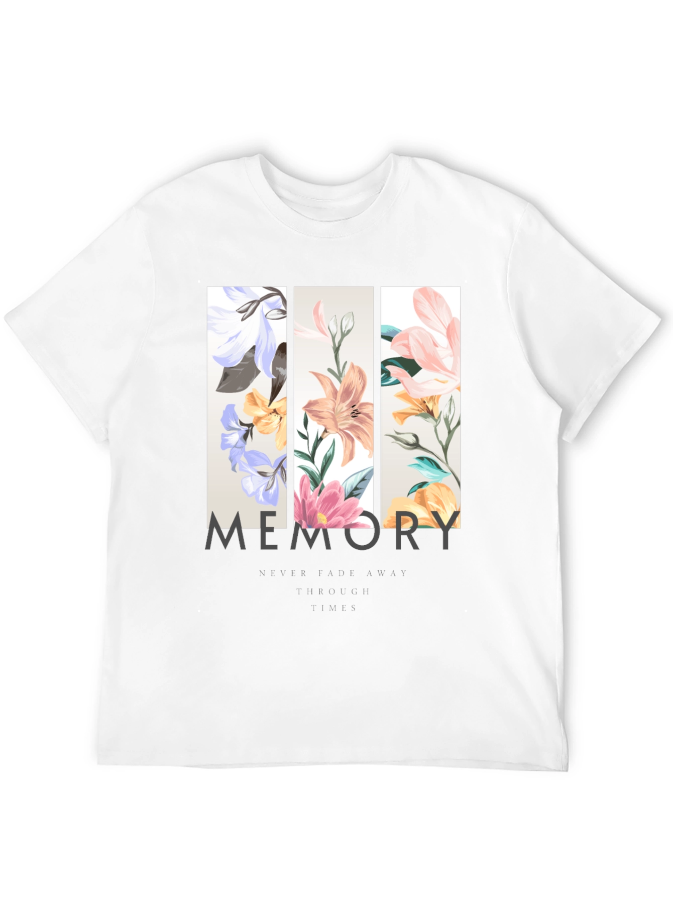 Black Floral Memory Graphic Print Black T-Shirt view 12