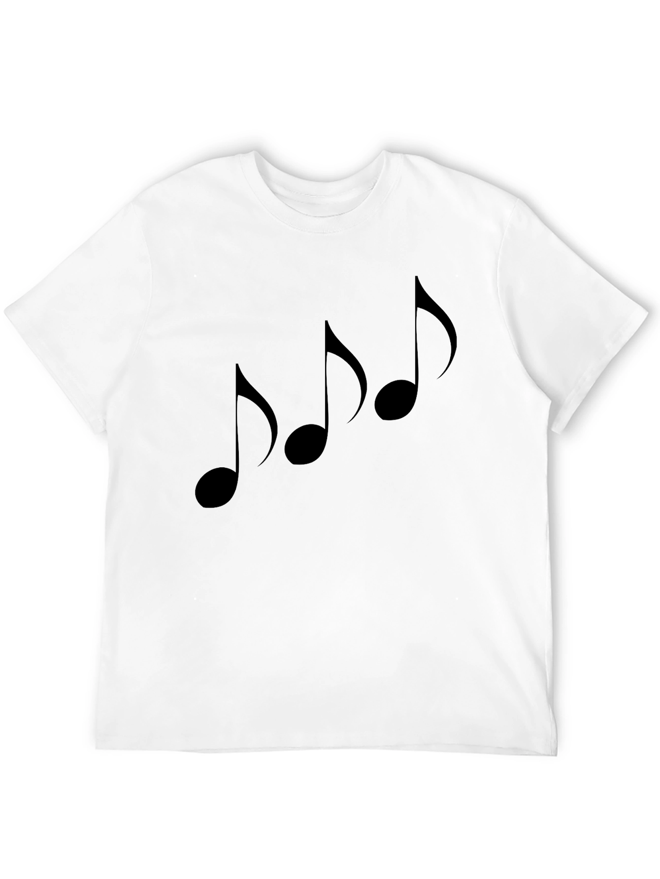 Black Musical Notes Graphic Black T-Shirt view 12