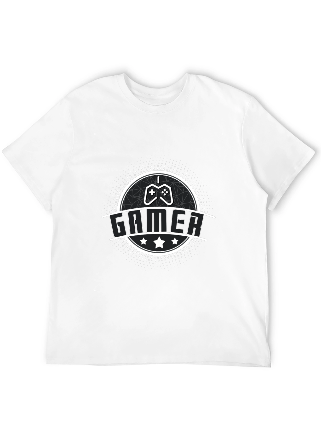 Black Gamer Graphic Tee - Black Cotton Blend view 12