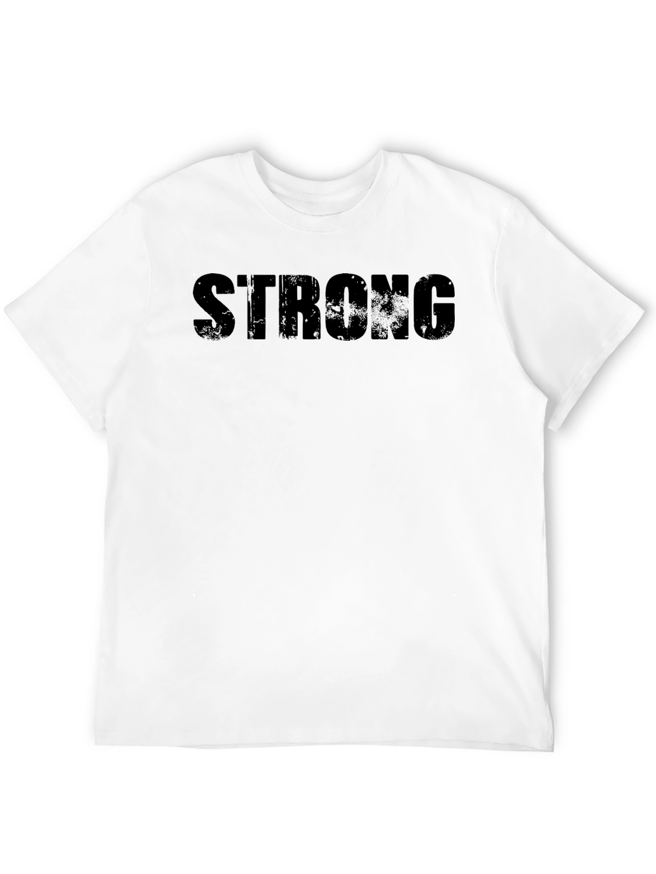 Black Men's Black T-Shirt - STRONG Graphic Tee view 12