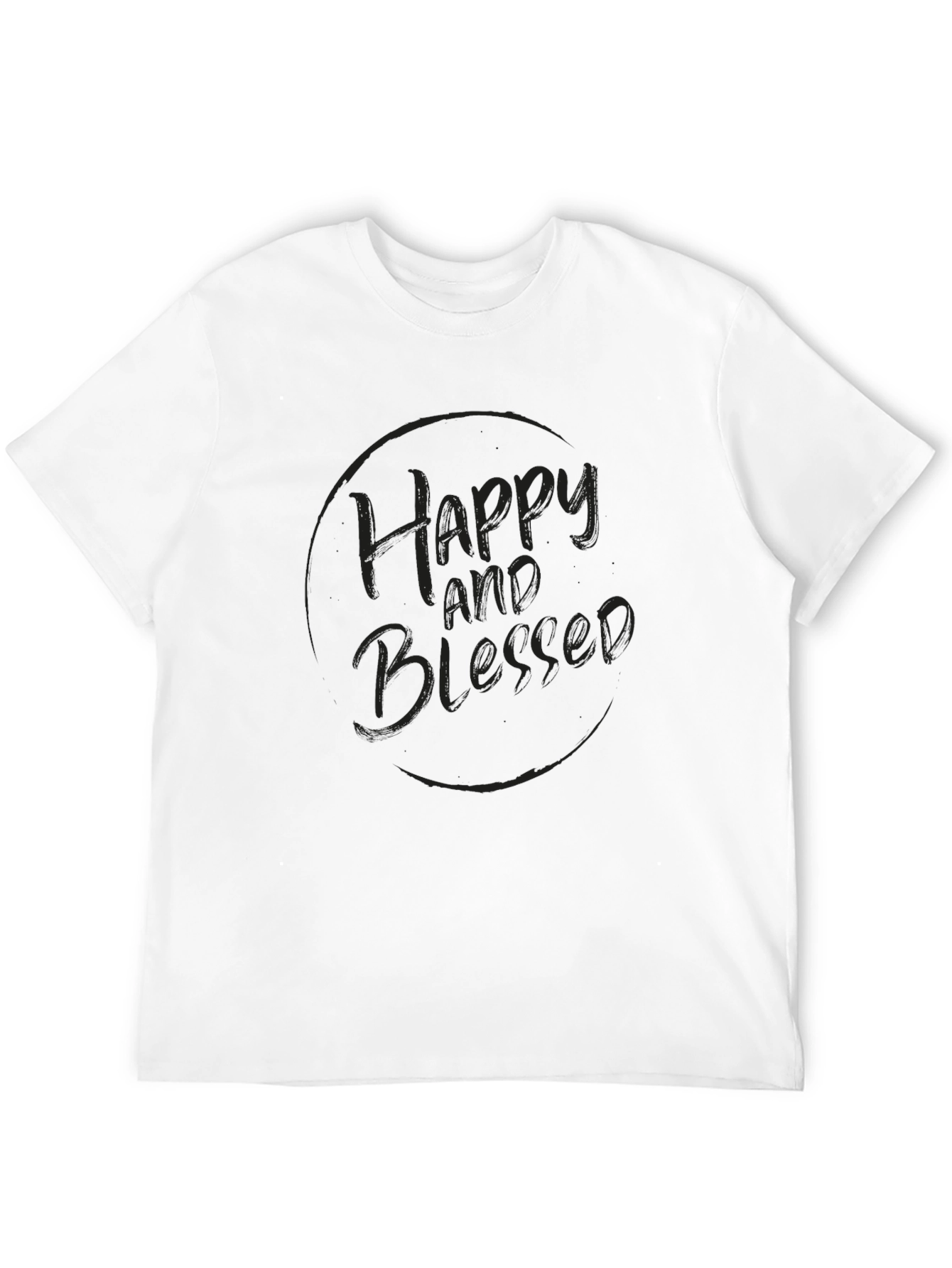 Black Happy and Blessed Black T-Shirt view 12
