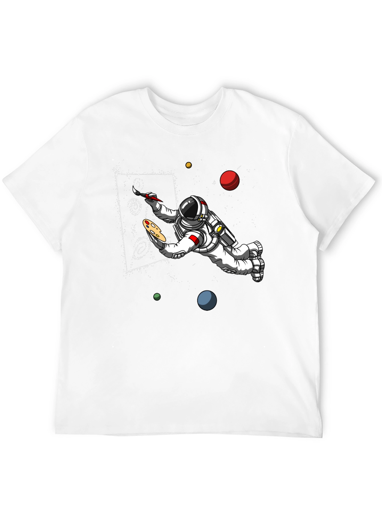 Black Astronaut Artist Graphic T-Shirt view 12