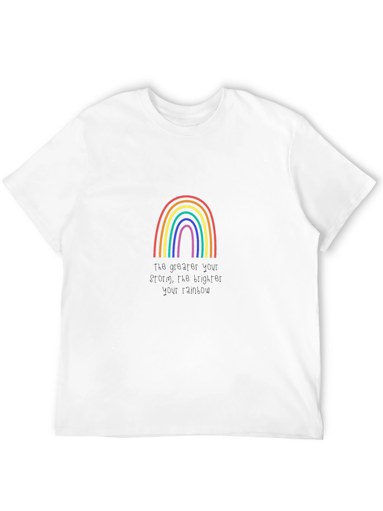 Black Rainbow Storm Brighter Rainbow Graphic Tee view 12
