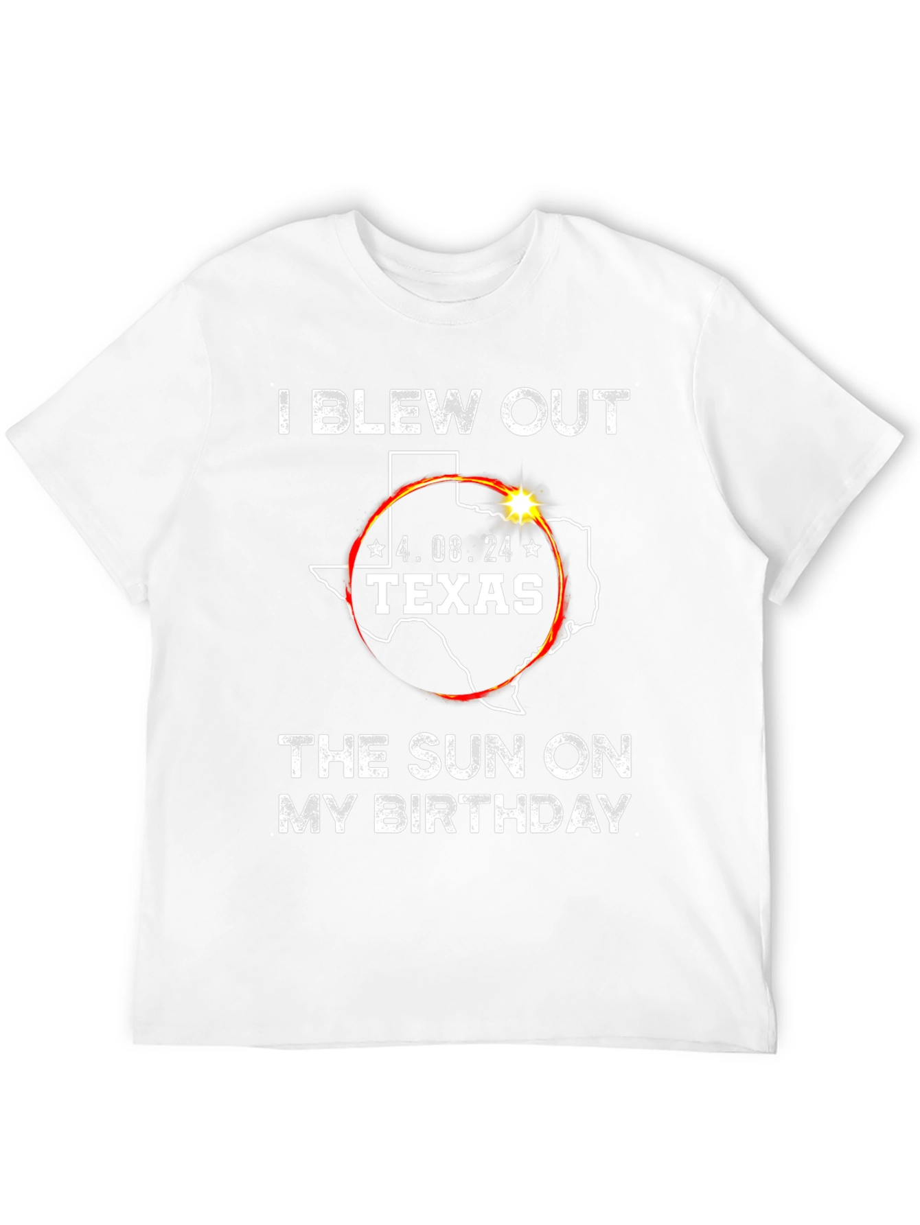 Black Texas Eclipse Birthday T-Shirt, April 8 2024 view 12
