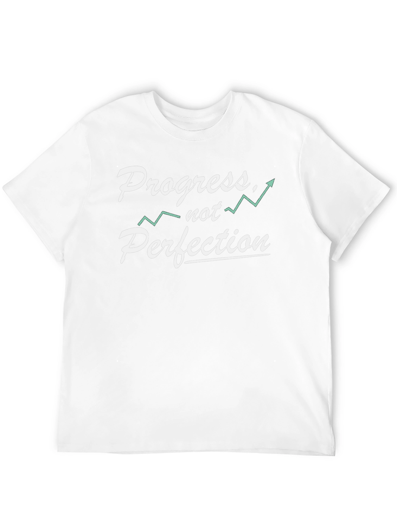 Black Progress Not Perfection Black Graphic Tee view 12