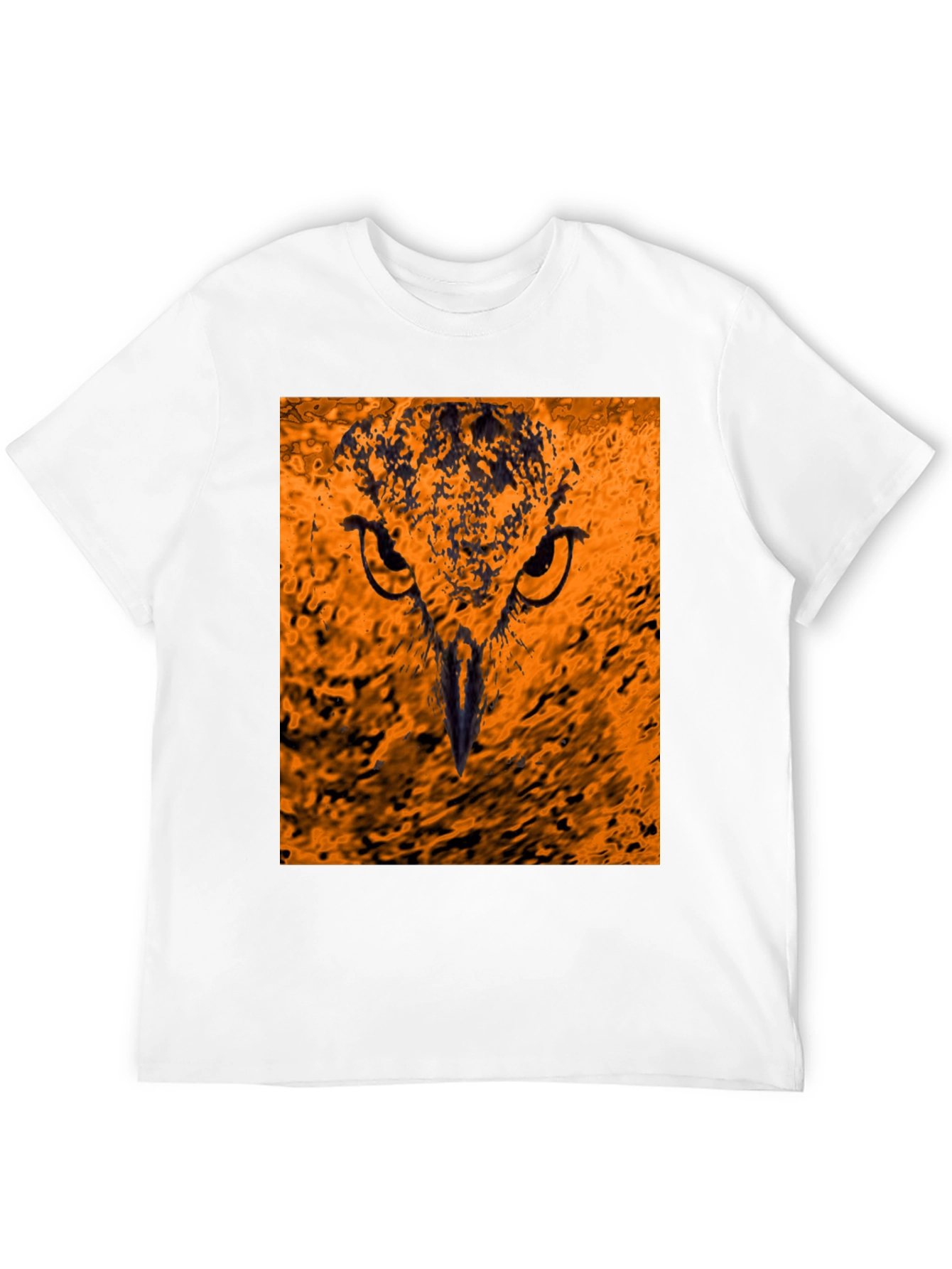 Black Owl Eyes Graphic Tee - Black Cotton Blend view 12