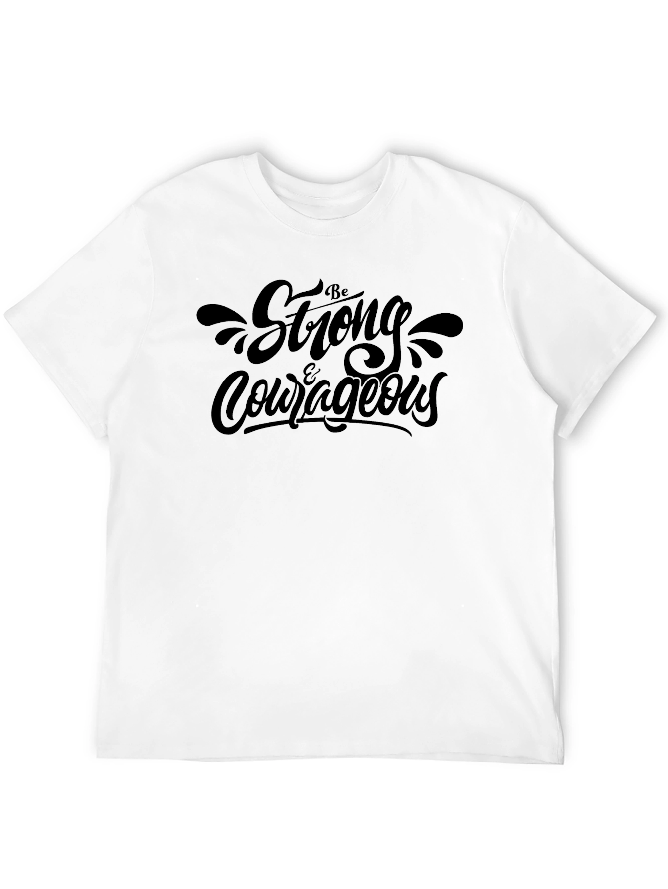 Black Be Strong & Courageous Black Tee view 12