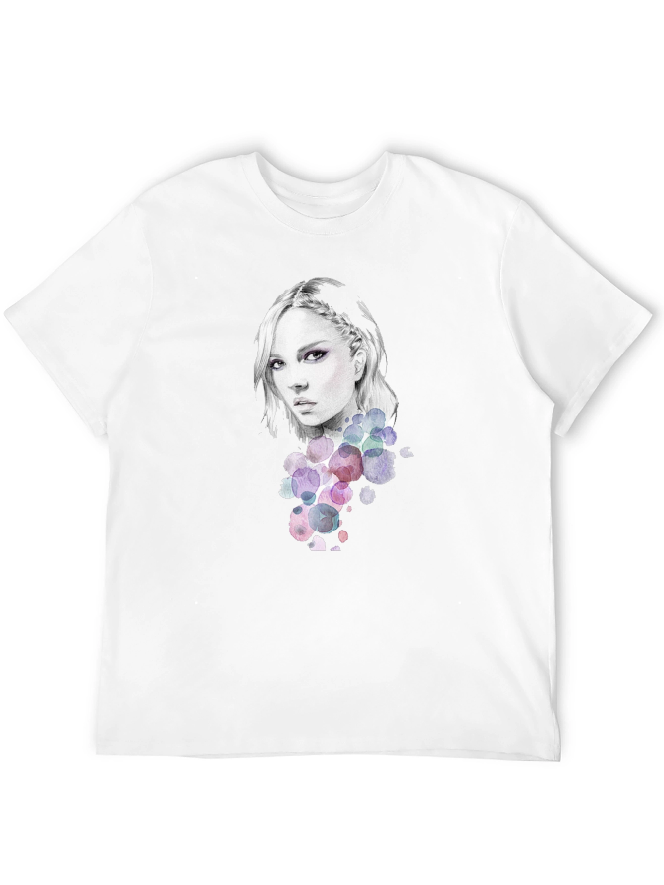 Black Woman Portrait Graphic Tee - Stylish Black T-Shirt view 12