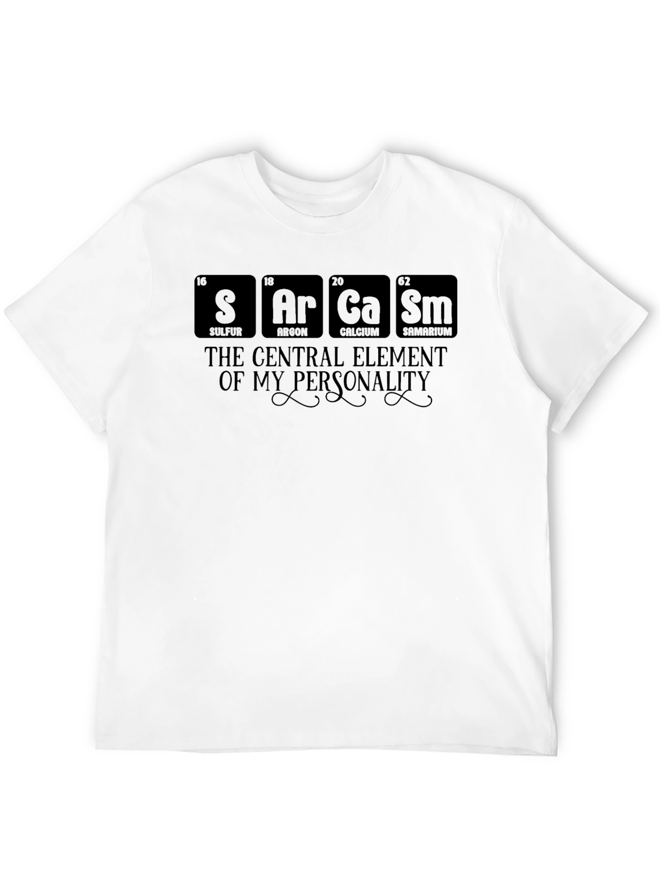 Black Sarcasm Element T-Shirt - Personality Statement view 12