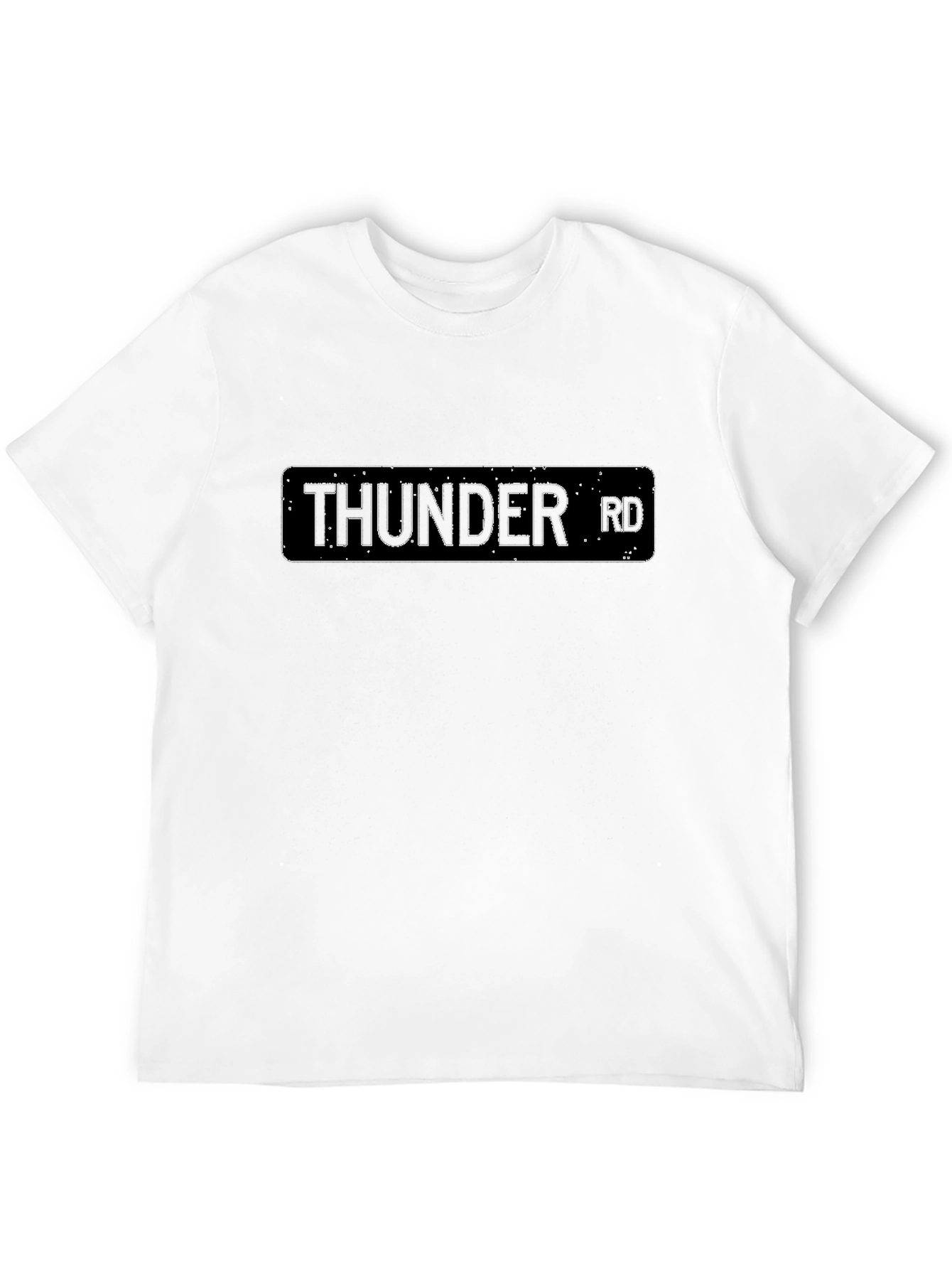 Black Thunder Road Tee - Classic Black Graphic T-Shirt view 12