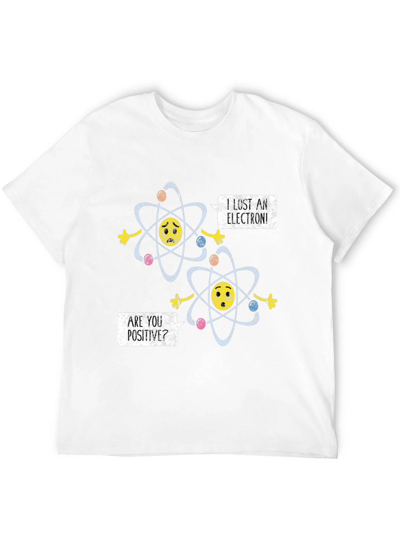 Black Lost Electron Humor T-Shirt view 12