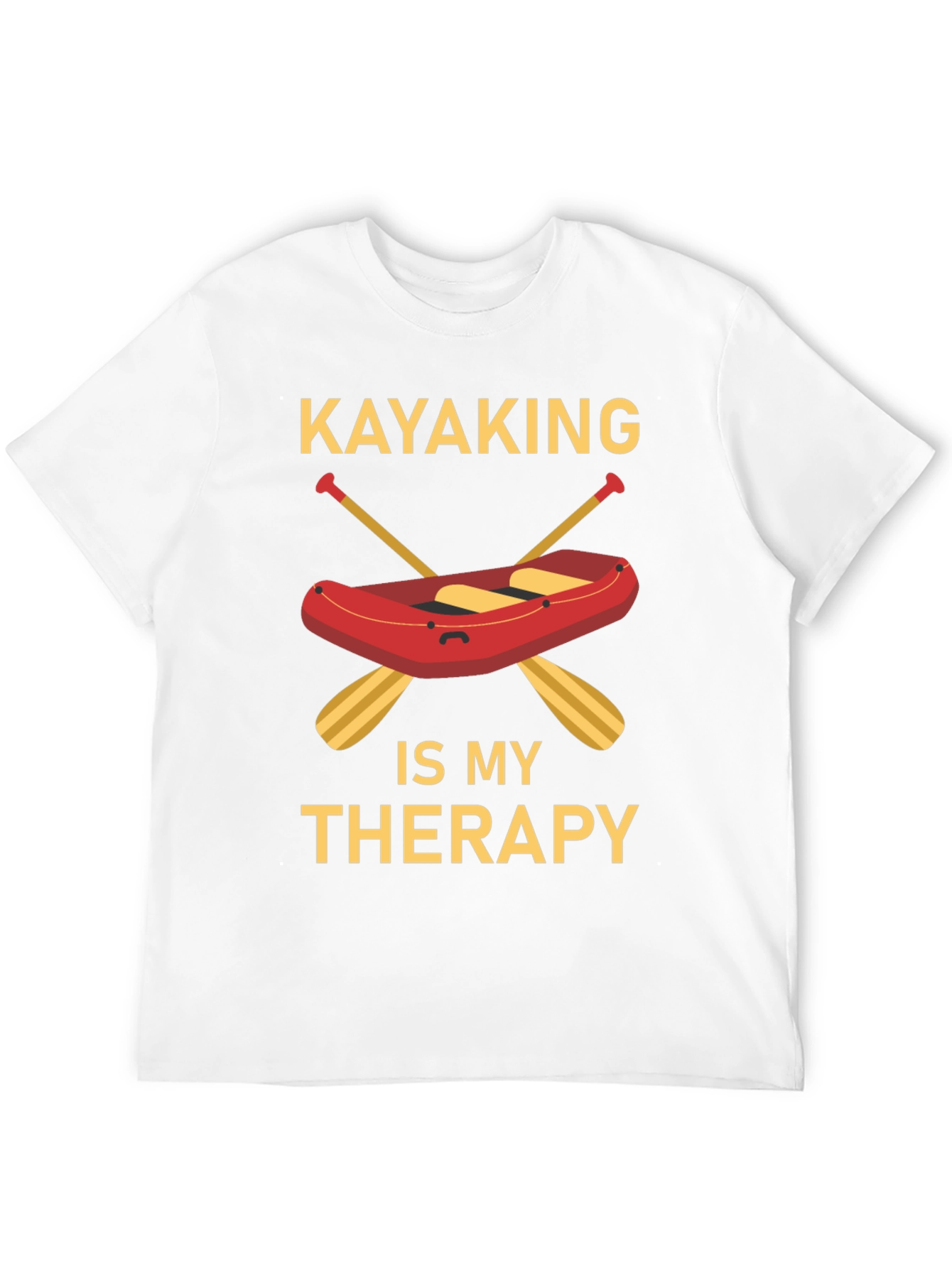 Black Kayaking Therapy Graphic T-Shirt - Black view 12