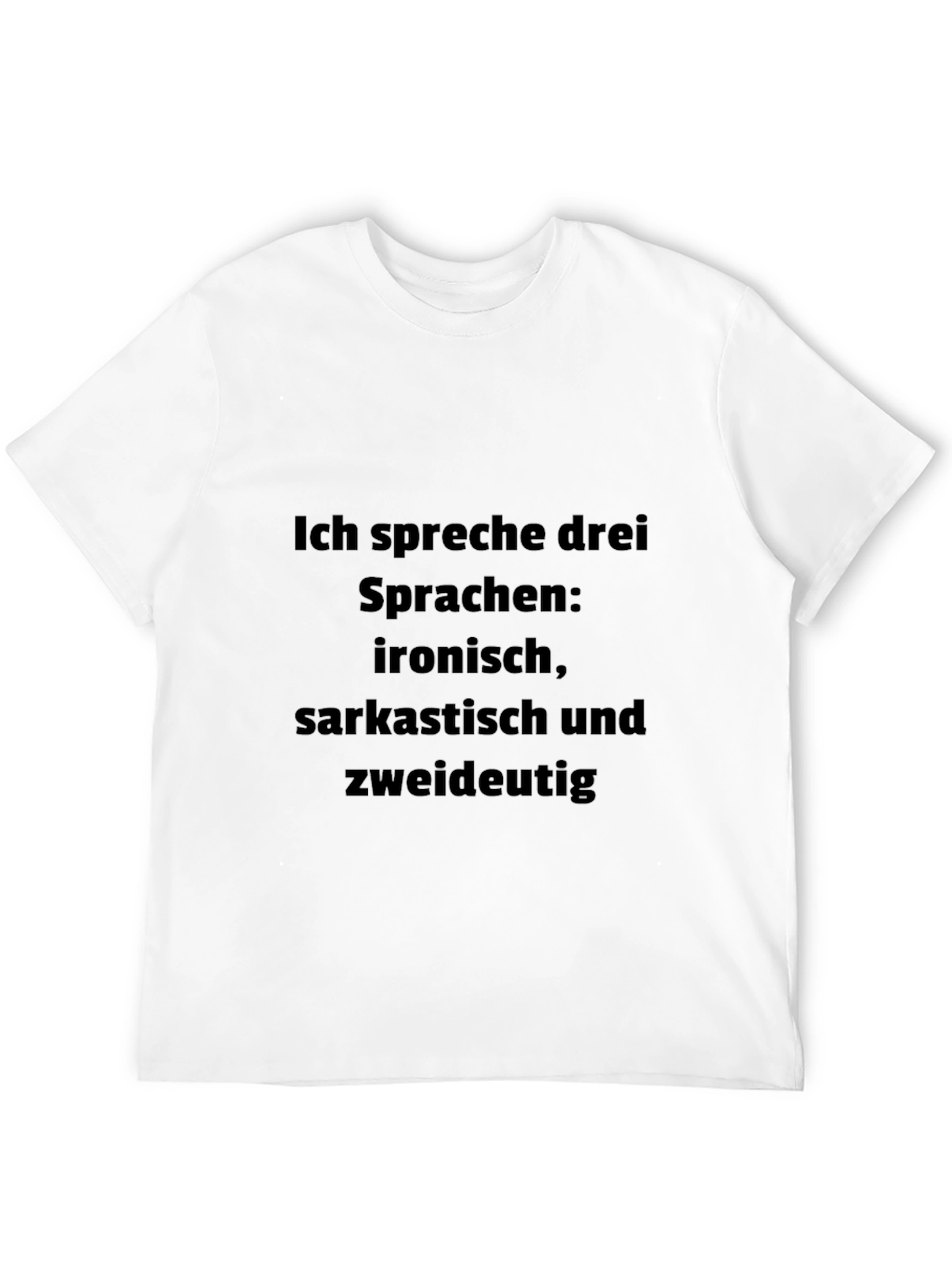 Black Sarcastic Humor T-Shirt - "I Speak Three Languages" view 12