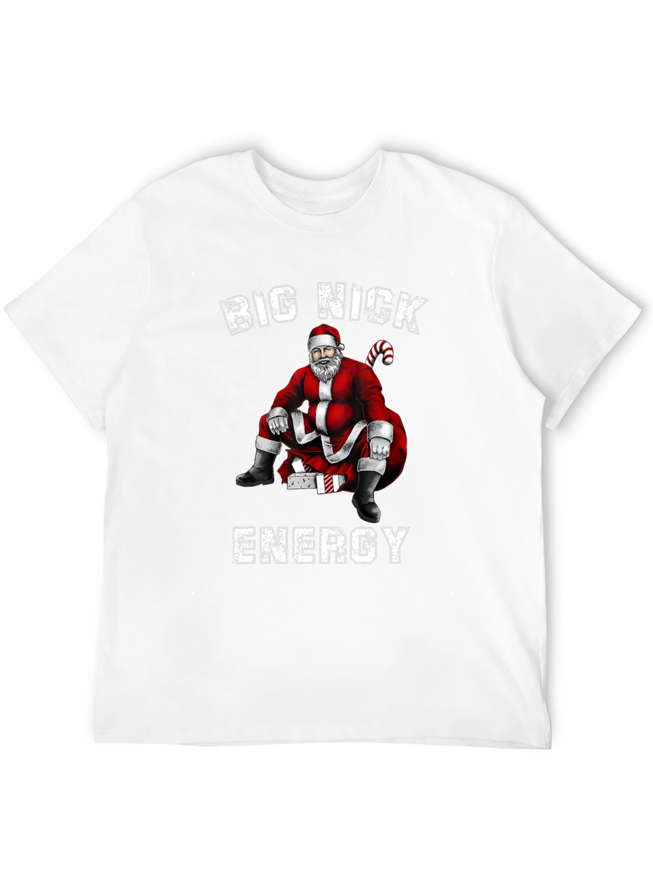 Black Big Nick Energy Santa Graphic T-Shirt view 12