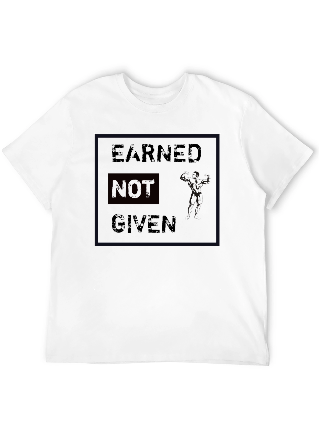 Black Earned Not Given Graphic Print Men's T-Shirt view 12