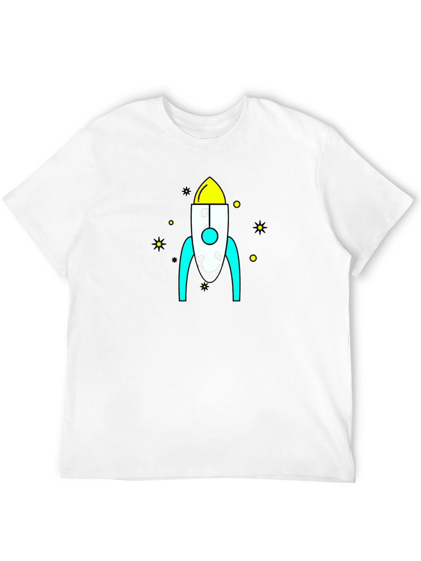 Black Rocket Graphic Black T-Shirt - Space Adventure Style view 12