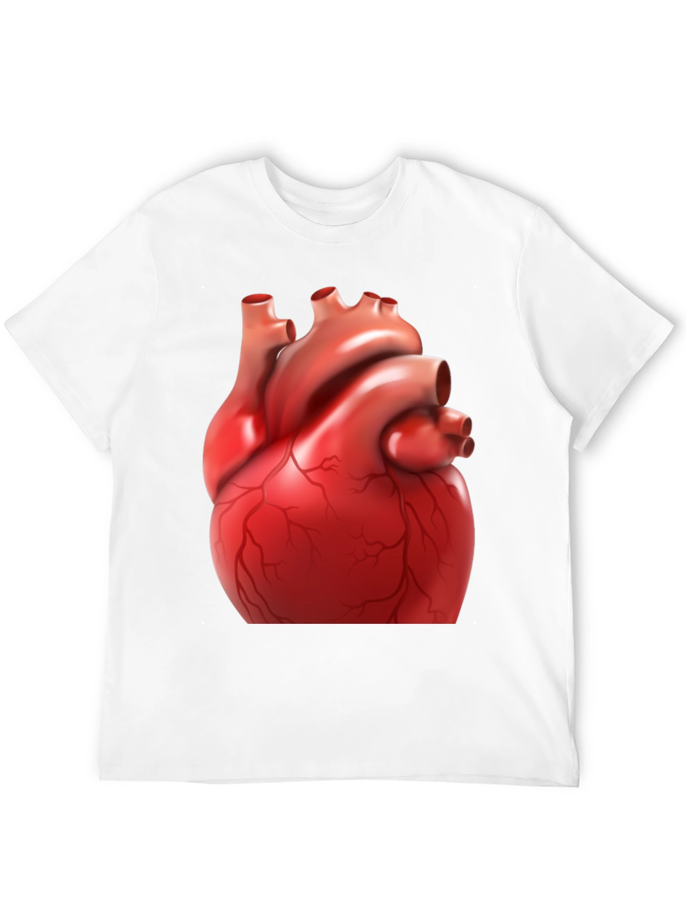 Black Anatomical Heart Graphic Tee - Black Cotton Blend Shirt view 12
